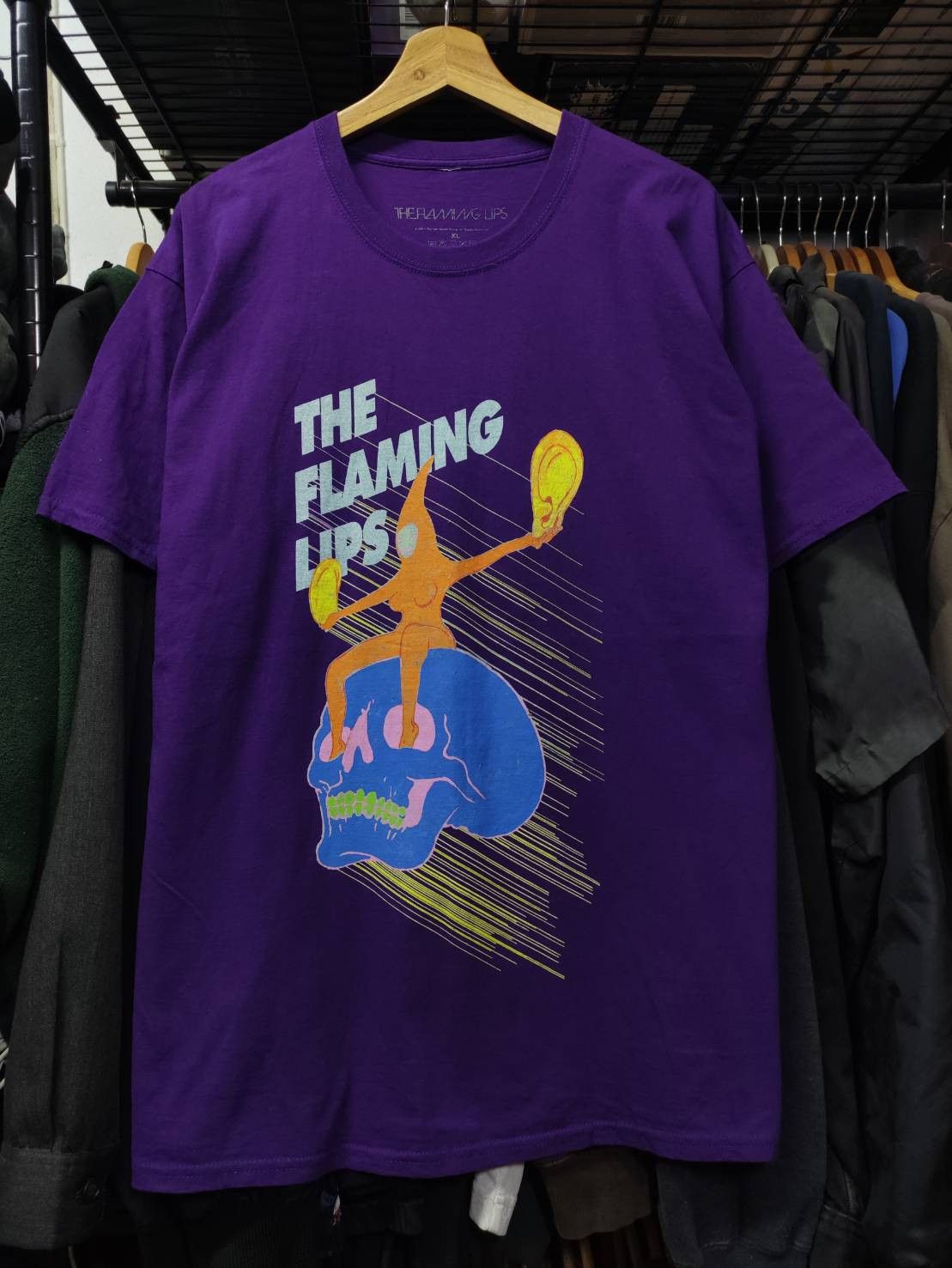 Band Tees The Flaming Lips " Skull Rider " Made in UK T-Shirt Size US XL / EU 56 / 4 - 2 Thumbnail