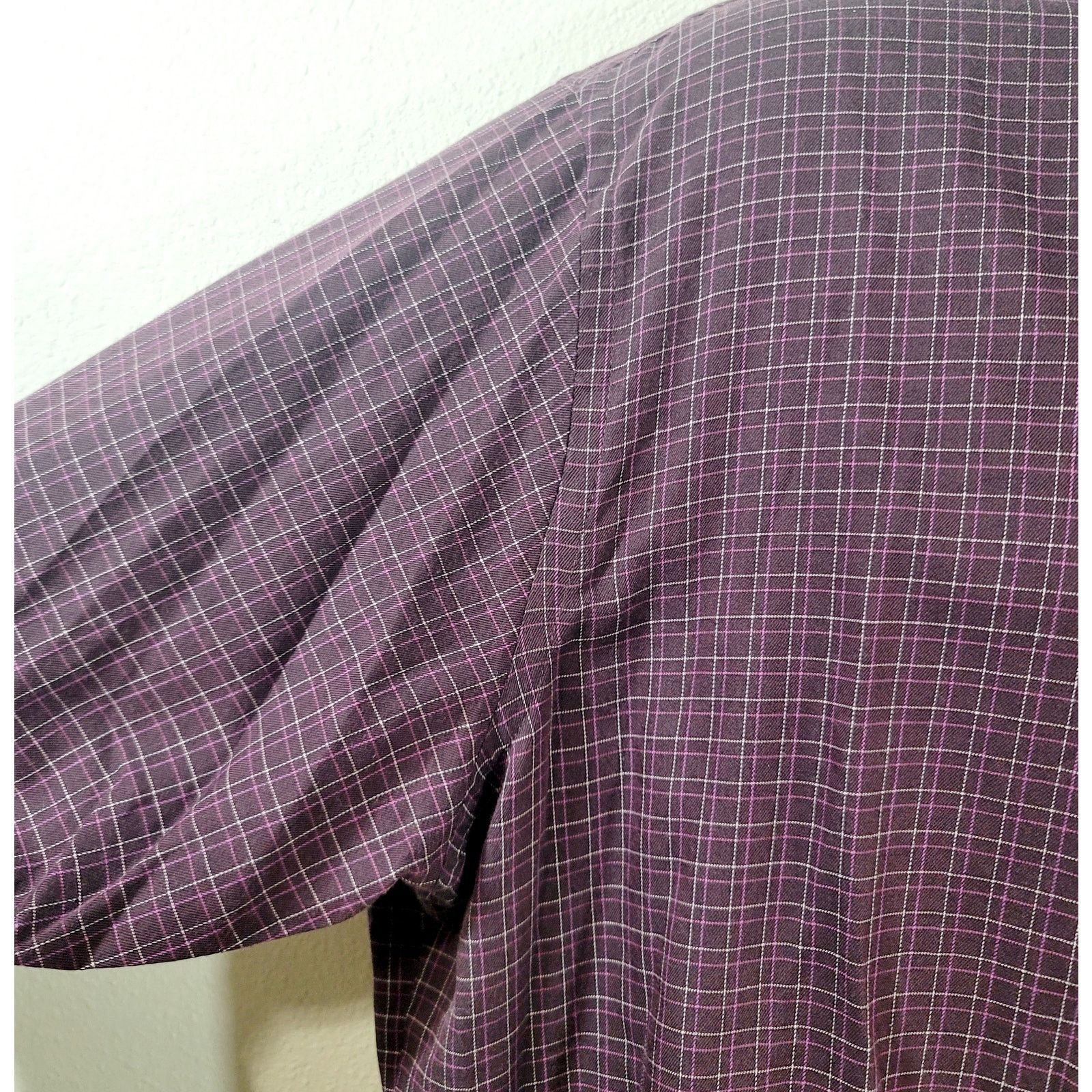Van Heusen Van Heusen Purple Pink Check Button Up Shirt XL 17 17.5 Size US XL / EU 56 / 4 - 7 Thumbnail