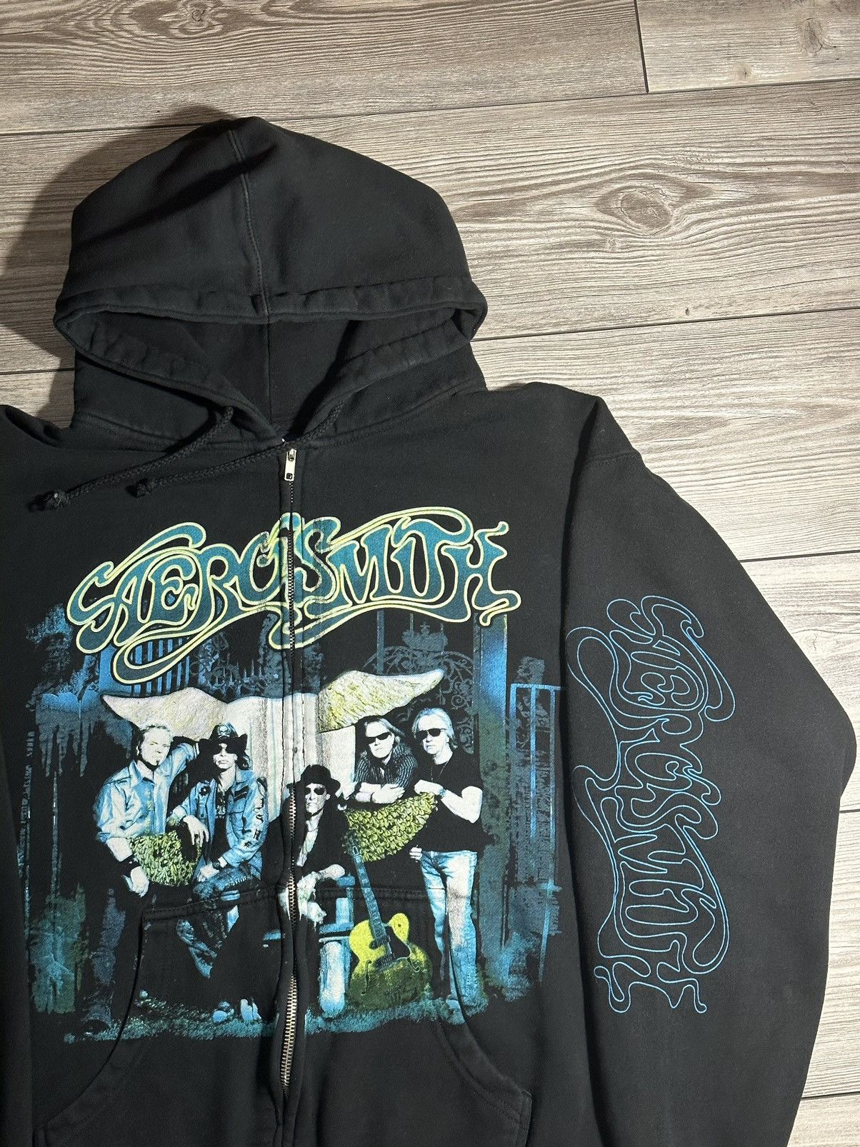 Aerosmith Vintage Y2K Aerosmith Hoodie Size US L / EU 52-54 / 3 - 2 Thumbnail
