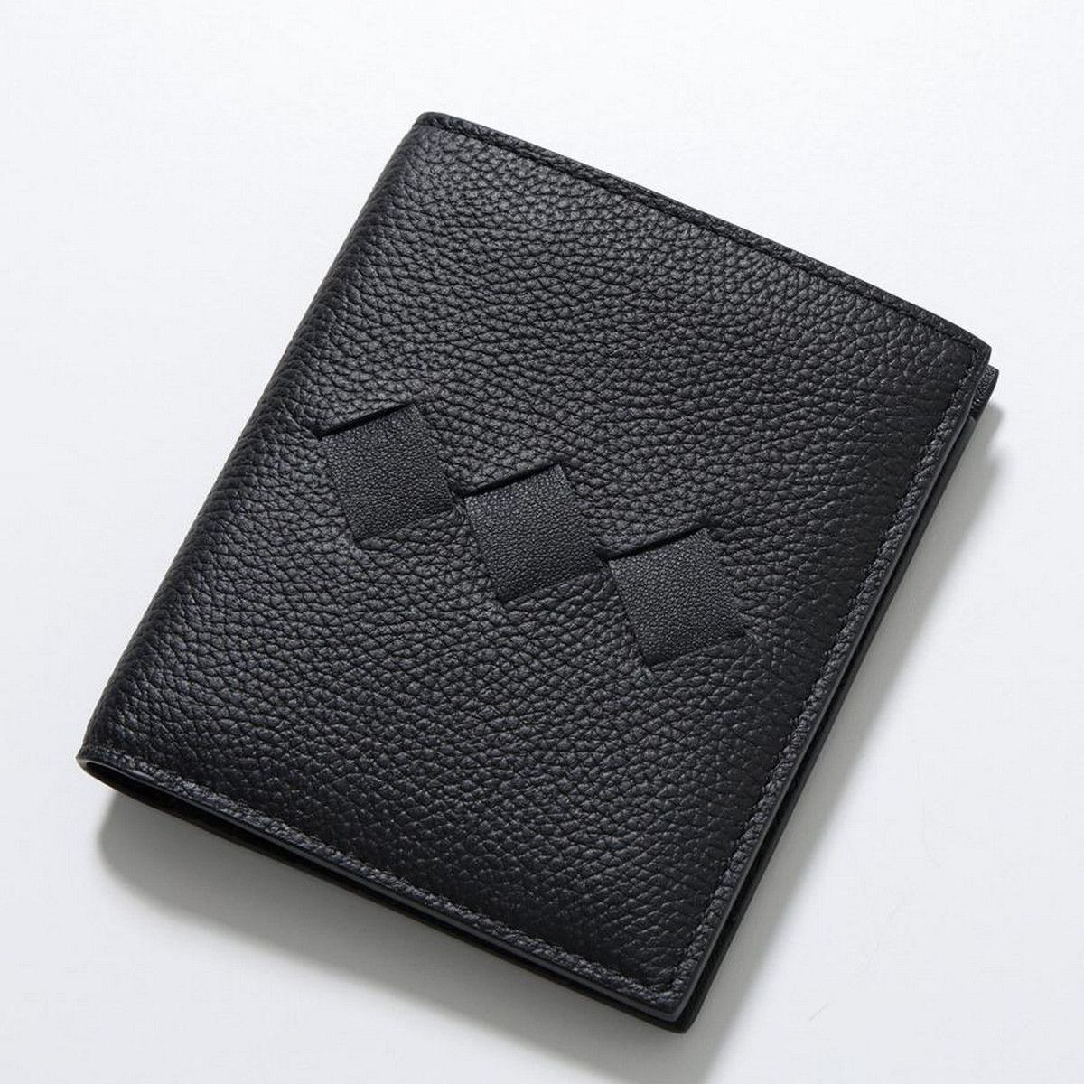 Bottega Veneta BOTTEGA VENETA black leather bifold wallet w intrecciato Size ONE SIZE - 1 Thumbnail