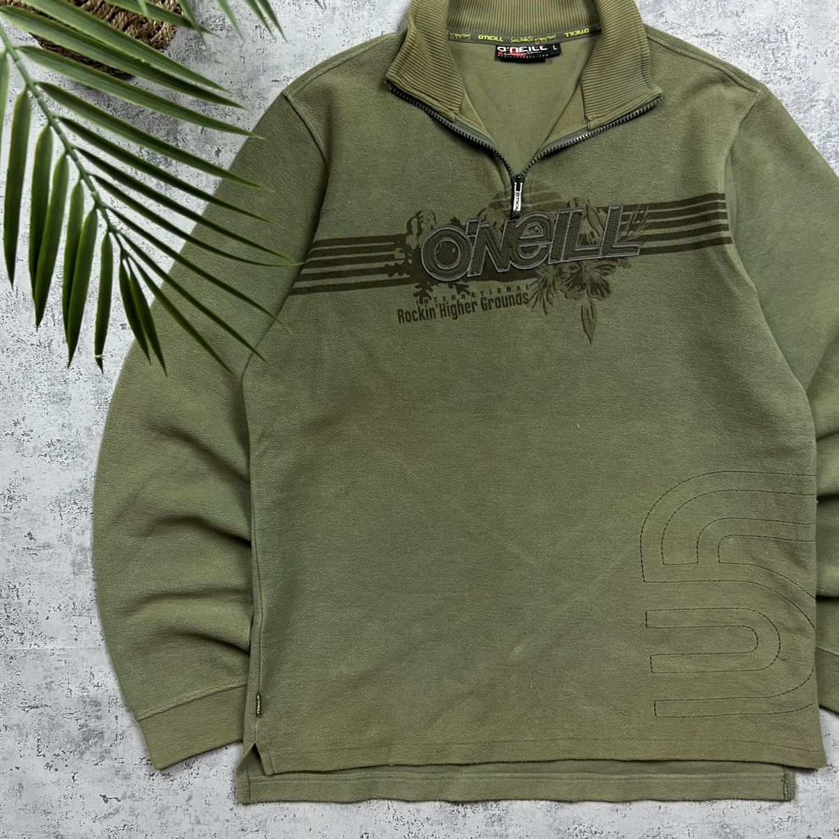 O'Neill 00s O’neill Vintage Y2K Surf Style Embroidered Logo 1/4 Zip Size US L / EU 52-54 / 3 - 2 Thumbnail