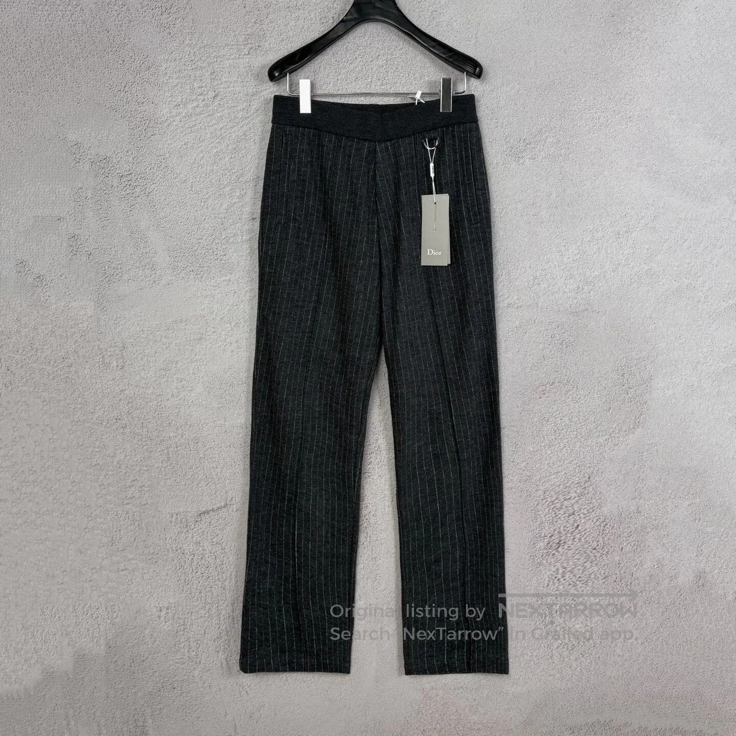 Dior Dior sizeS Pin-tipped wool striped trousers Size 34R - 1 Thumbnail