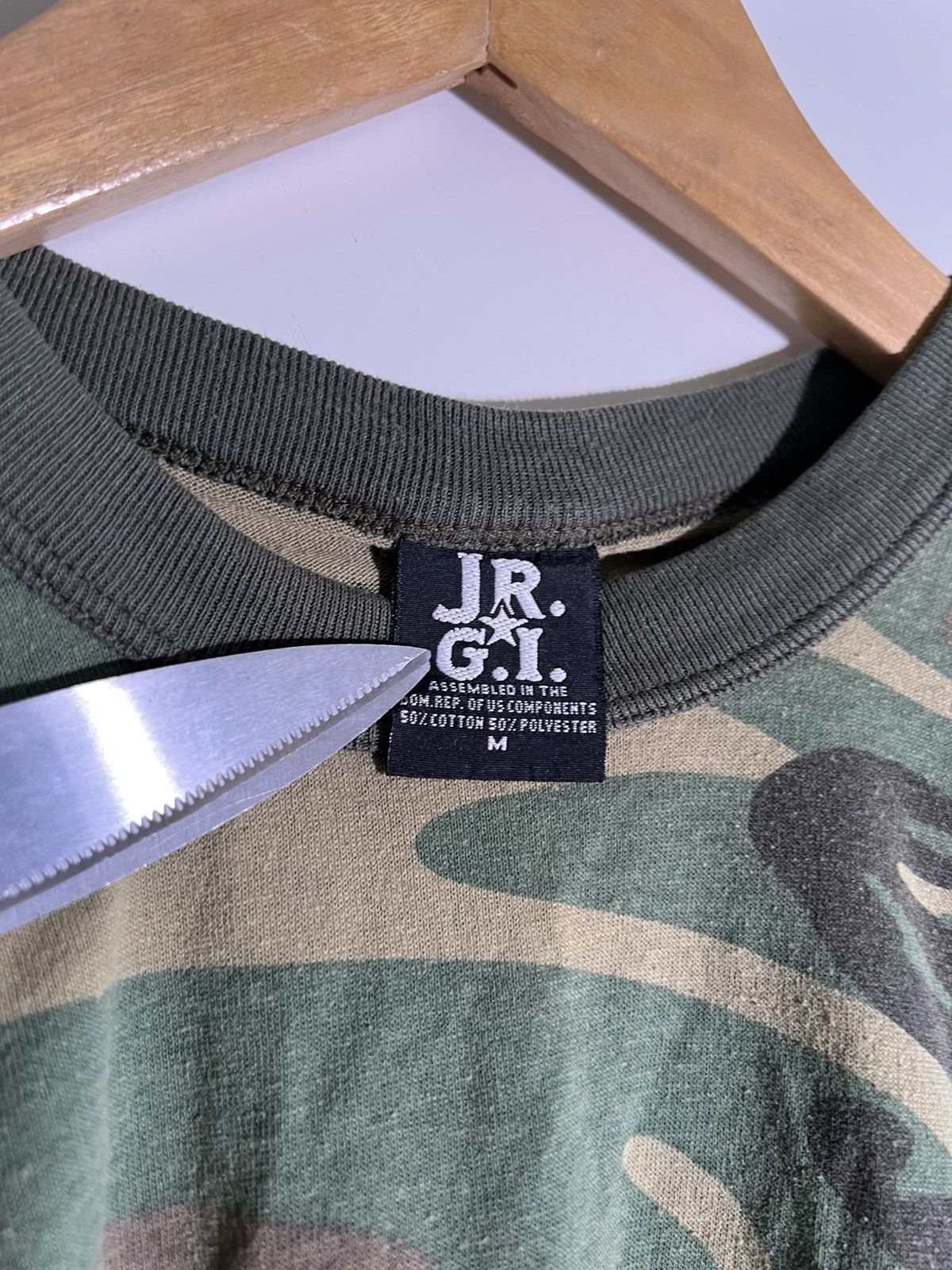 Vintage 90’s Y2K 2000’s VTG Vintage JR.G.I. Camouflage Camo T Shirt Size US M / EU 48-50 / 2 - 7 Thumbnail