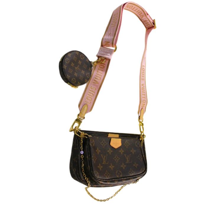 Louis Vuitton Crossbody Multi Pochette Monogram Rose Claire Pink
