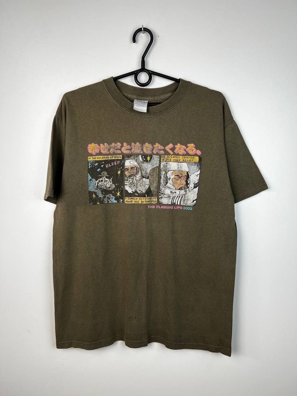 image of The Flaming Lips 2003 Vintage T-Shirts Size M in Brown, Men's