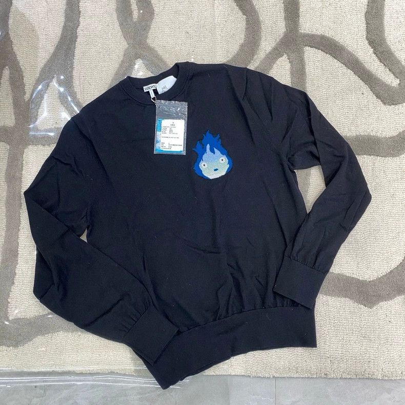 LOEWE Black Totoro Miyazaki anime co-branded long sleeve s