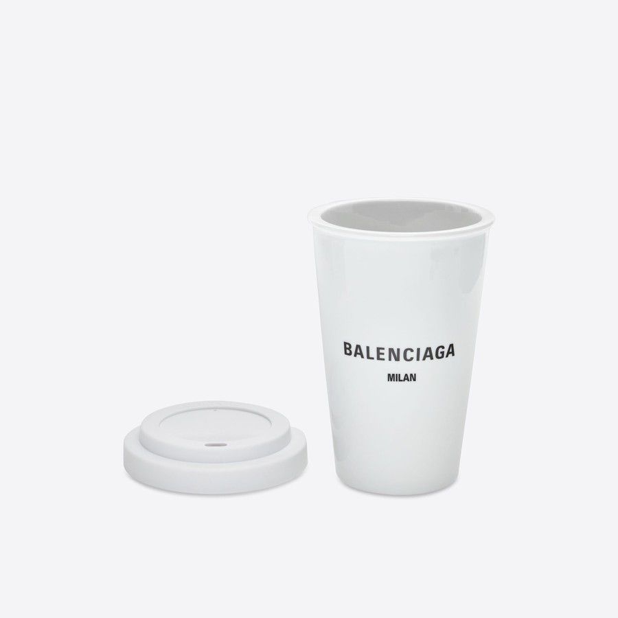 Balenciaga o1la1rc1a0825 Size: OS / Coffee Cup (Porcelain) Milan White Size ONE SIZE - 3 Thumbnail