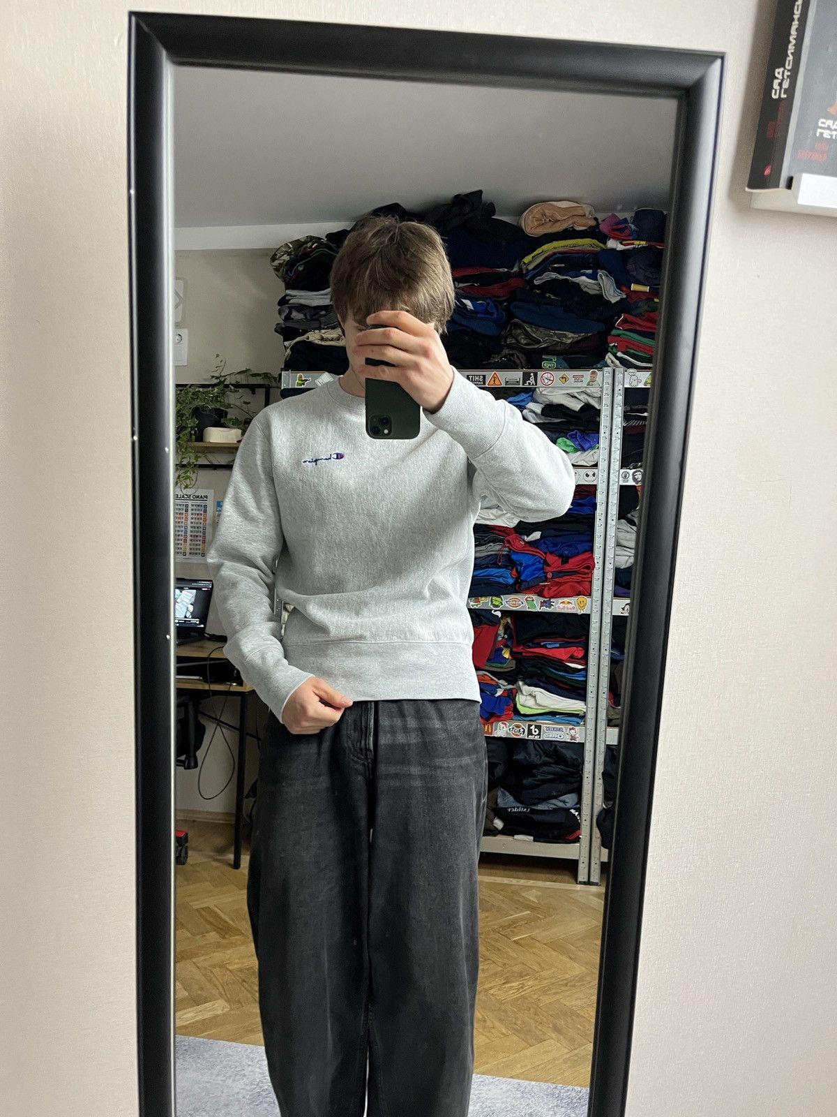 Champion Champion Reverse Weave Gray Sweatshirt Essential Crewneck Size US M / EU 48-50 / 2 - 12 Thumbnail
