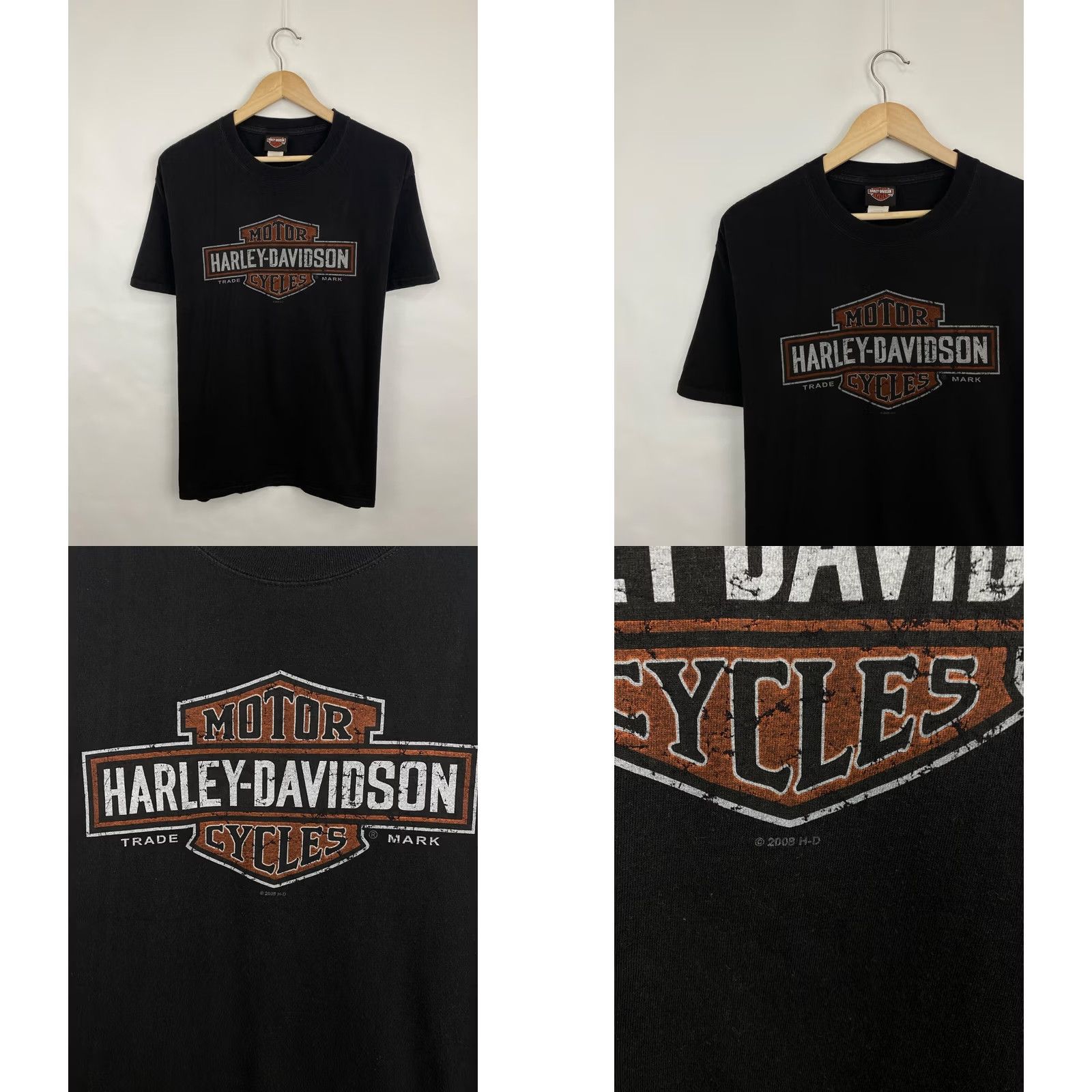 Harley Davidson VINTAGE Harley-Davidson T-Shirt Mens Shirt L Black England Sexy Girl Choppers Y2K Size US L / EU 52-54 / 3 - 8 Thumbnail