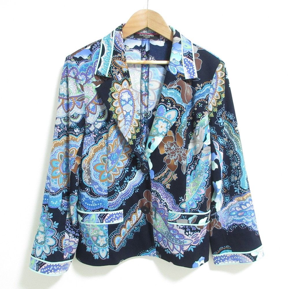 Other Leonard Leonard Fashion CanCan Stretch Flower Paisley Print Jacket Textile Outerwear DUTY FREE for USA Size ONE SIZE - 1 Thumbnail
