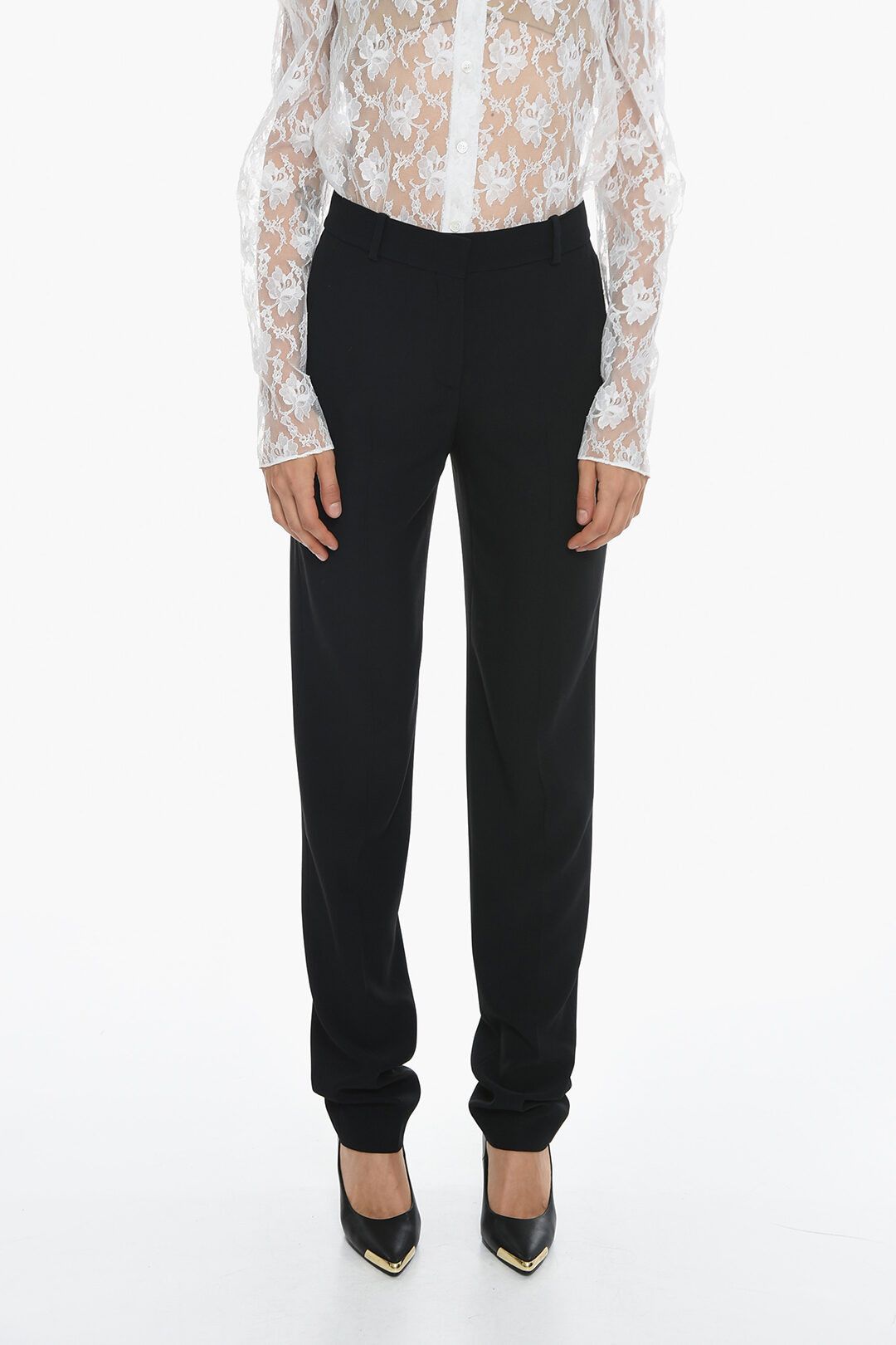 image of Alexander Mcqueen Og1Mm0124 Pant In Black, Women's (Size 40)