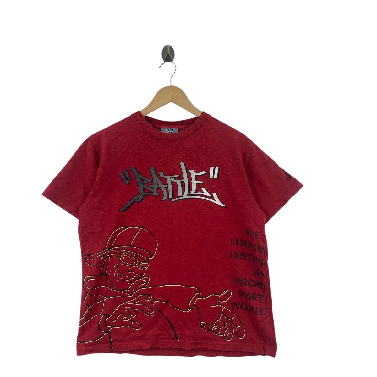 Vintage Vintage Y2K BOBBY GANG RAP Battle Graffiti Tribal Tee Shirt Size US L / EU 52-54 / 3 - 4 Thumbnail