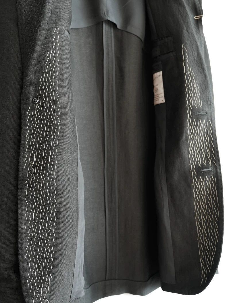 Yohji Yamamoto Yohji Yamamoto Yohji Yamamoto Hand-Stitched Jacket 09SS Size US L / EU 52-54 / 3 - 7 Thumbnail