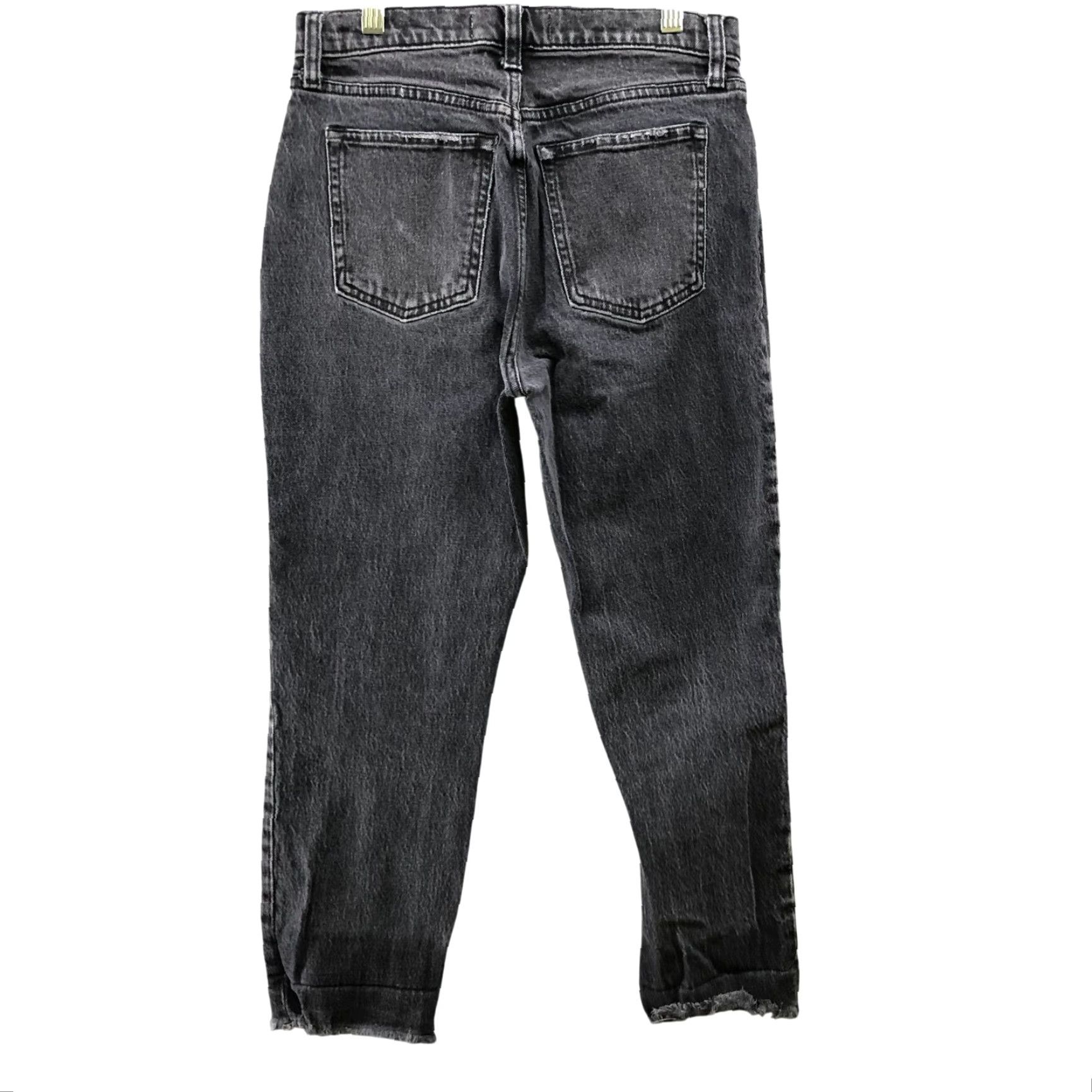 Abercrombie & Fitch Abercrombie & Fitch The Mom High Rise Jeans Size 4 / 27 Black Distressed Size 27" / US 4 / IT 40 - 2 Thumbnail