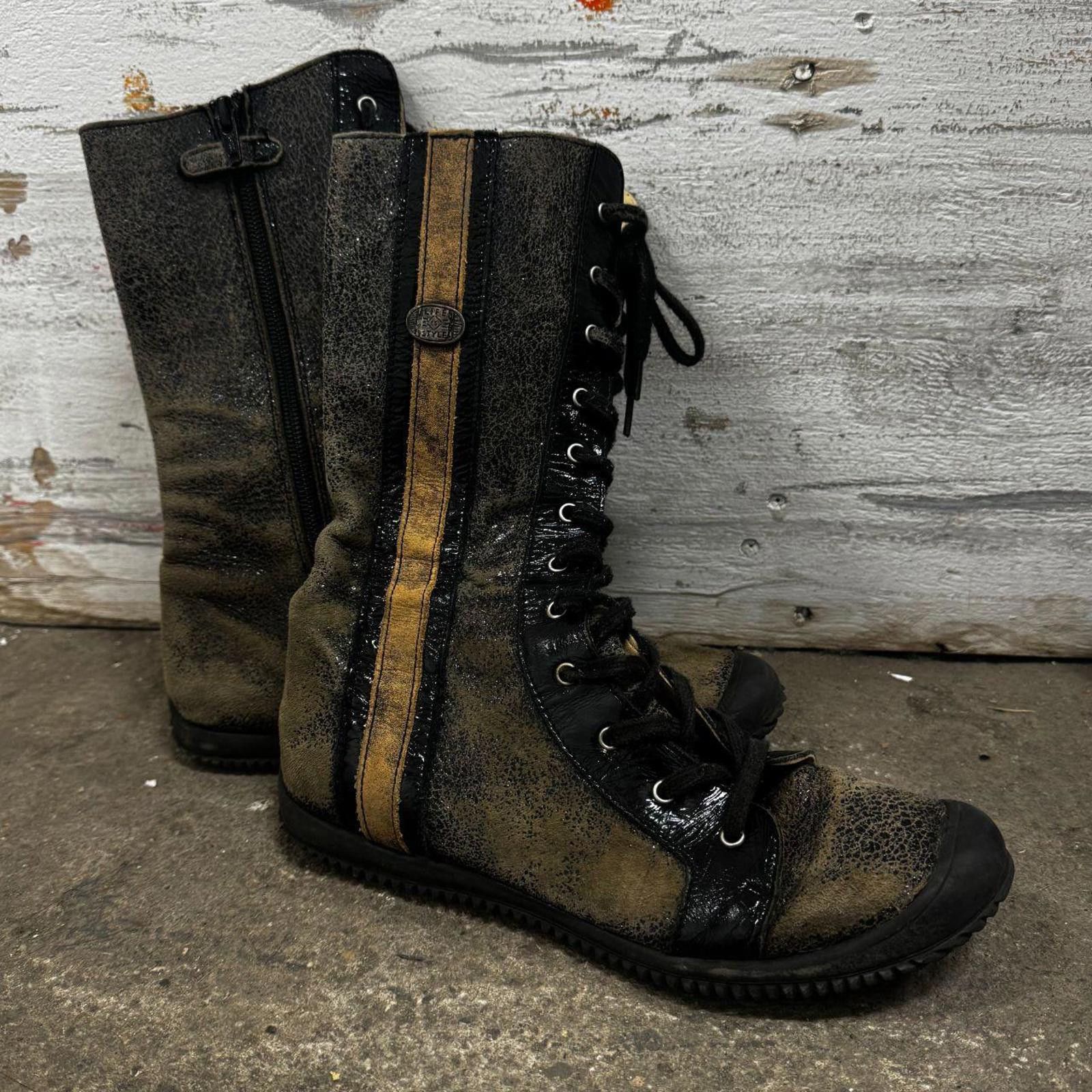 Other Vintage Distressed Boxing Style Boots Size US 6 / IT 36 - 5 Thumbnail