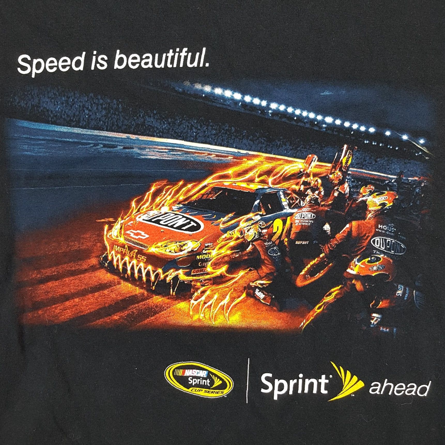 Gildan VINTAGE NASCAR Pit Crew Challenge Sprint Cup Racing T-Shirt Men XL Black 90s 00s DUPONT Flame Logo Embroidered Gildan Cup Series Size US XL / EU 56 / 4 - 7 Thumbnail