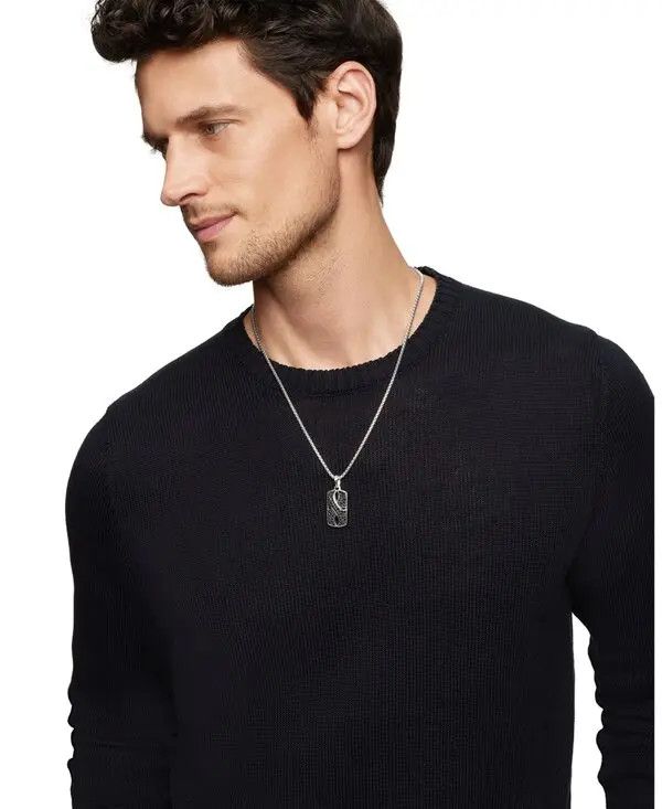 David Yurman oc11z0625 Size: OS / Sterling Armory Tag Necklace Size ONE SIZE - 5 Thumbnail