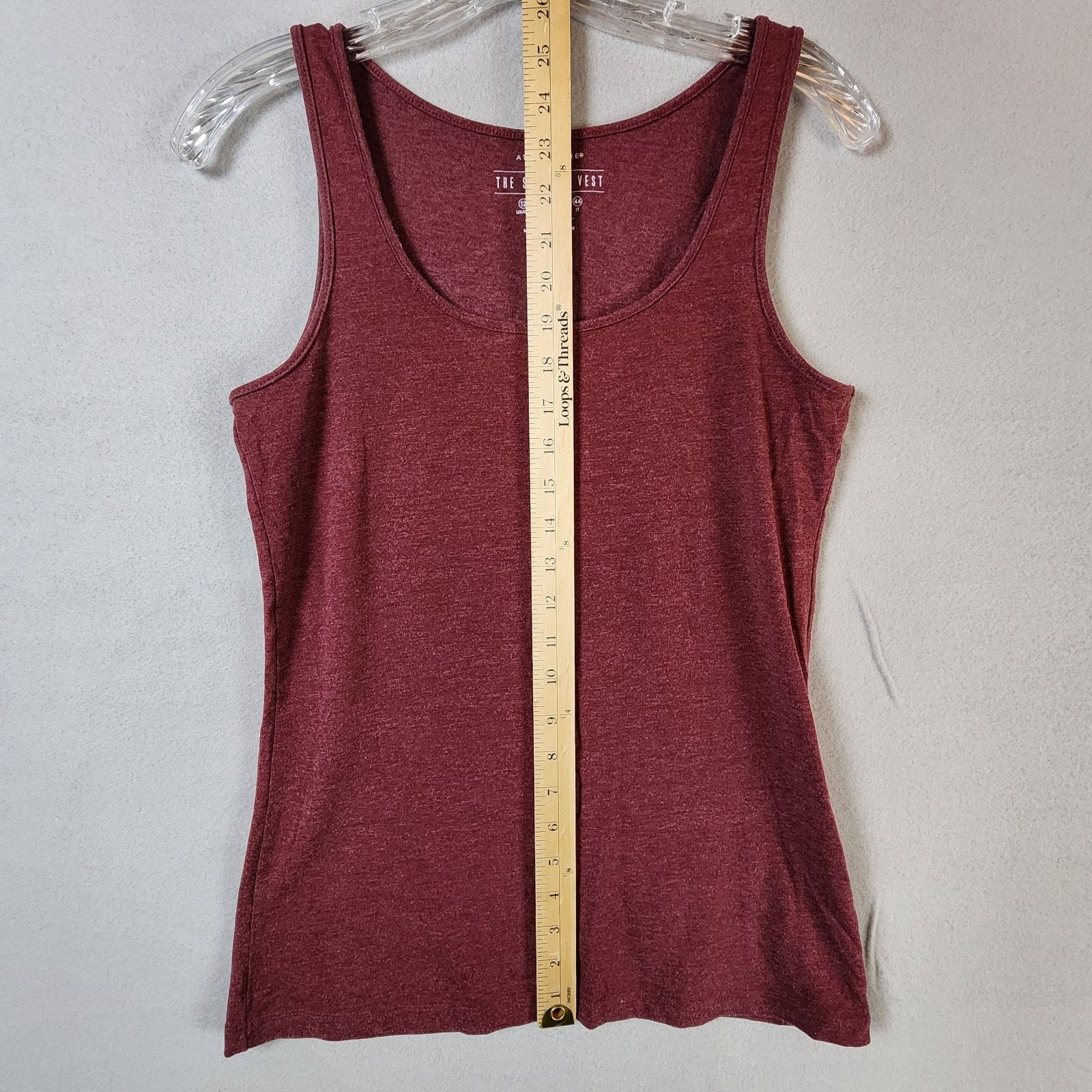 Other Atmospheres The Stretch Vest Tank Top Women Size 8 Maroon Size M / US 6-8 / IT 42-44 - 3 Thumbnail