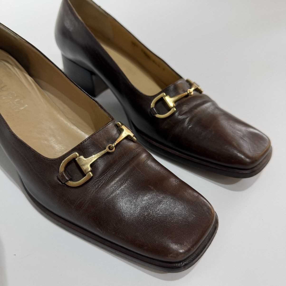 Gucci Vintage Gucci Horsebit Loafer Pumps - Dark Brown Leather Size US 6.5 / IT 36.5 - 6 Thumbnail