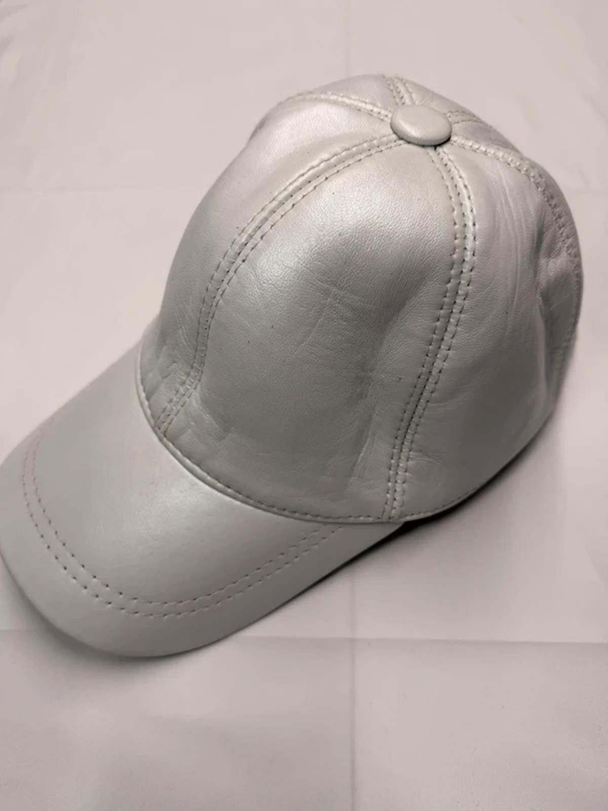 Other NEW Grey Leather Baseball Cap - Premium Hat #011 Size ONE SIZE - 2 Thumbnail