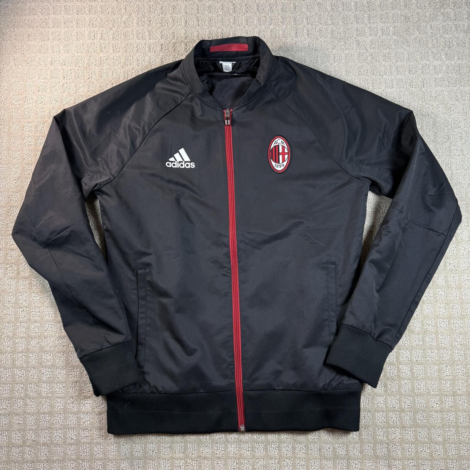 Adidas Adidas AC Milan 2015 Track Jacket Black Red Large Size US L / EU 52-54 / 3 - 1 Thumbnail