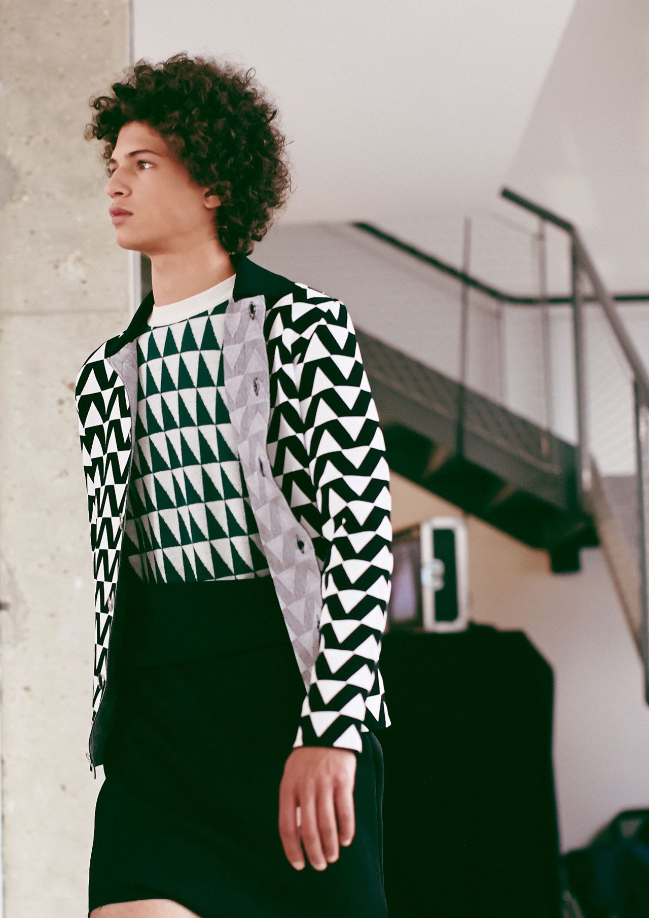 Raf Simons RAF SIMONS S/S 13 Geometric Knit Jacket Size US L / EU 52-54 / 3 - 6 Thumbnail