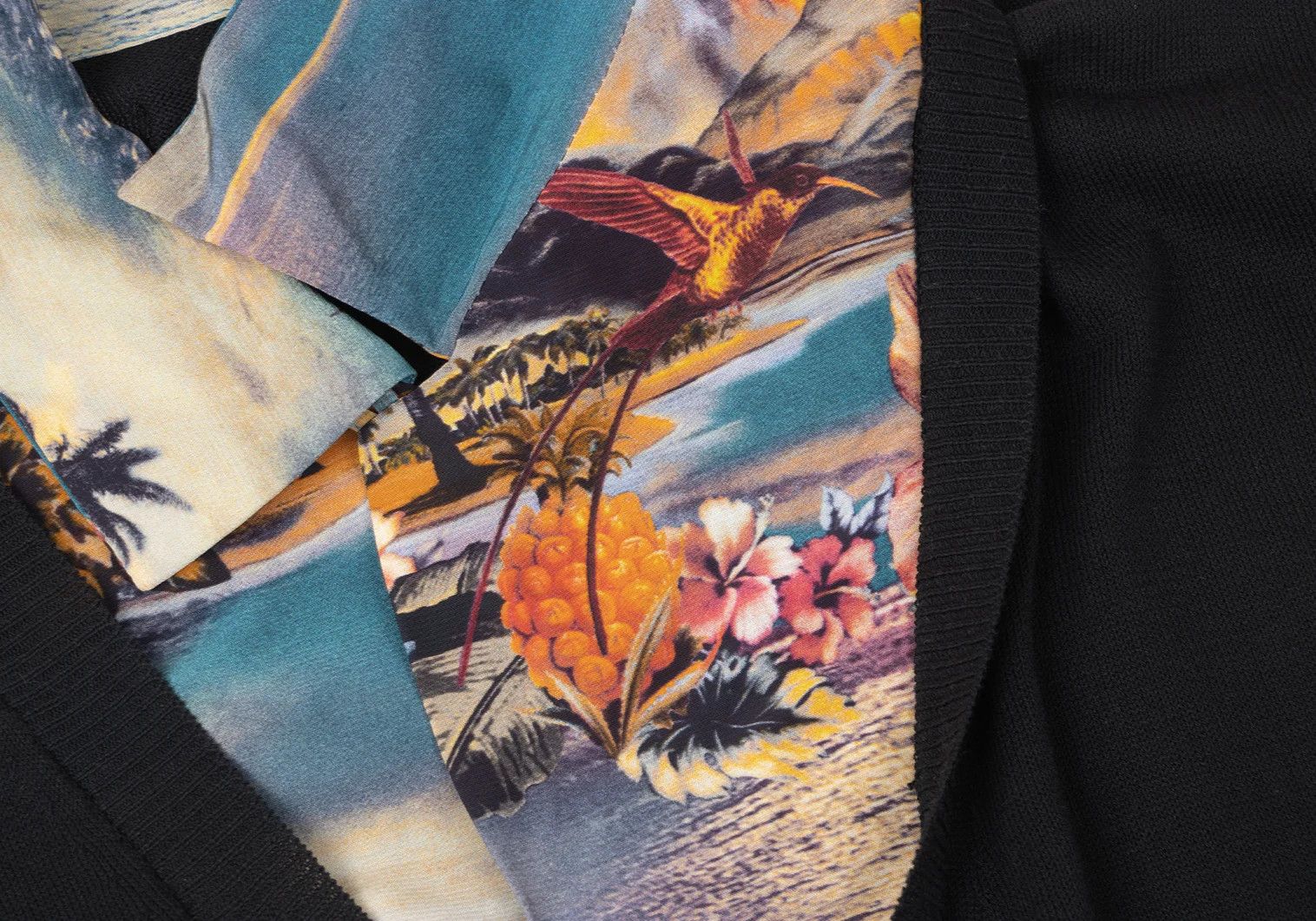 Jean Paul Gaultier Aloha Shirt Layered Design in Black and Other Colors Size US M / EU 48-50 / 2 - 5 Thumbnail