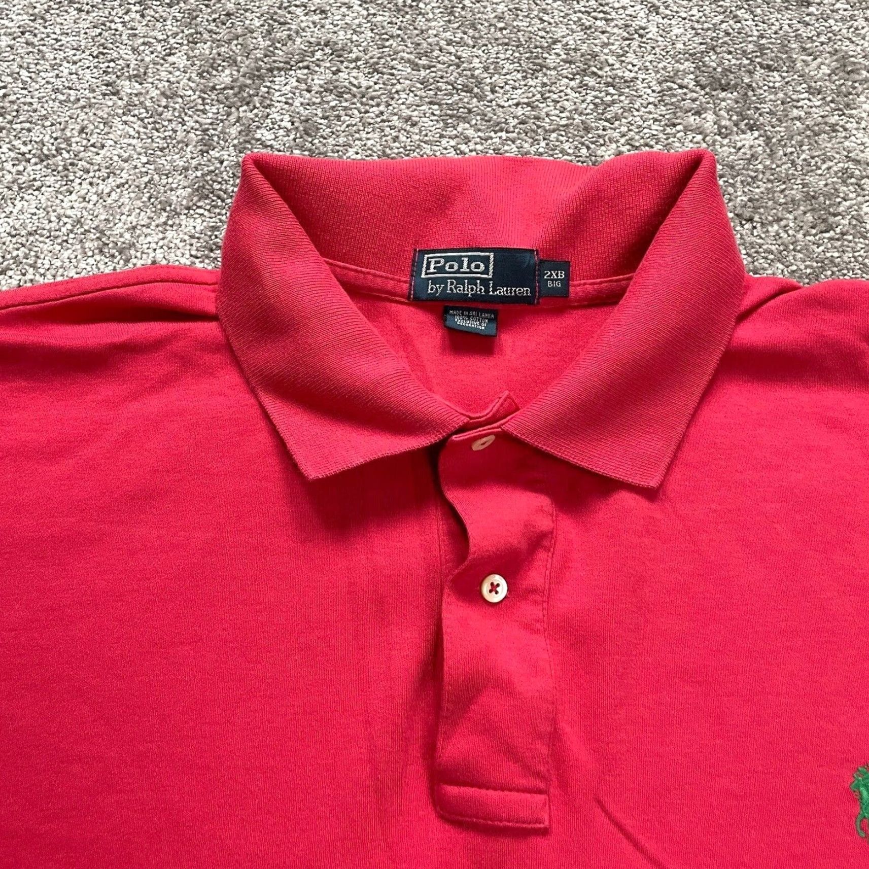 Ralph Lauren Polo Ralph Lauren Red Polo Shirt Mens 2XL Short Sleeve Cotton Active Casual Size US XXL / EU 58 / 5 - 3 Thumbnail