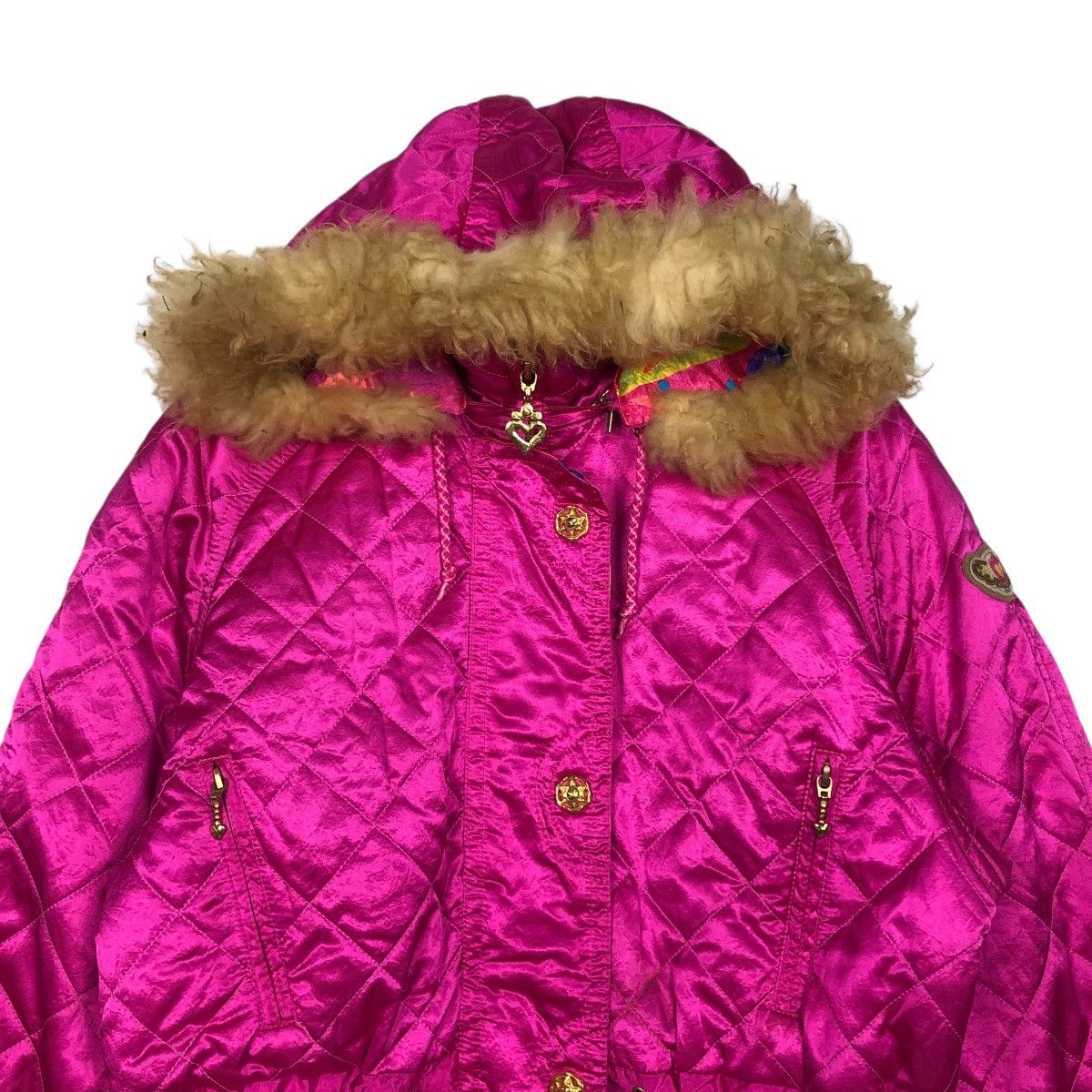 Japanese Brand 🔥VINTAGE SKI JACKET ELLESSE ITALY MINK FUR HOODIE Size L / US 10 / IT 46 - 5 Thumbnail