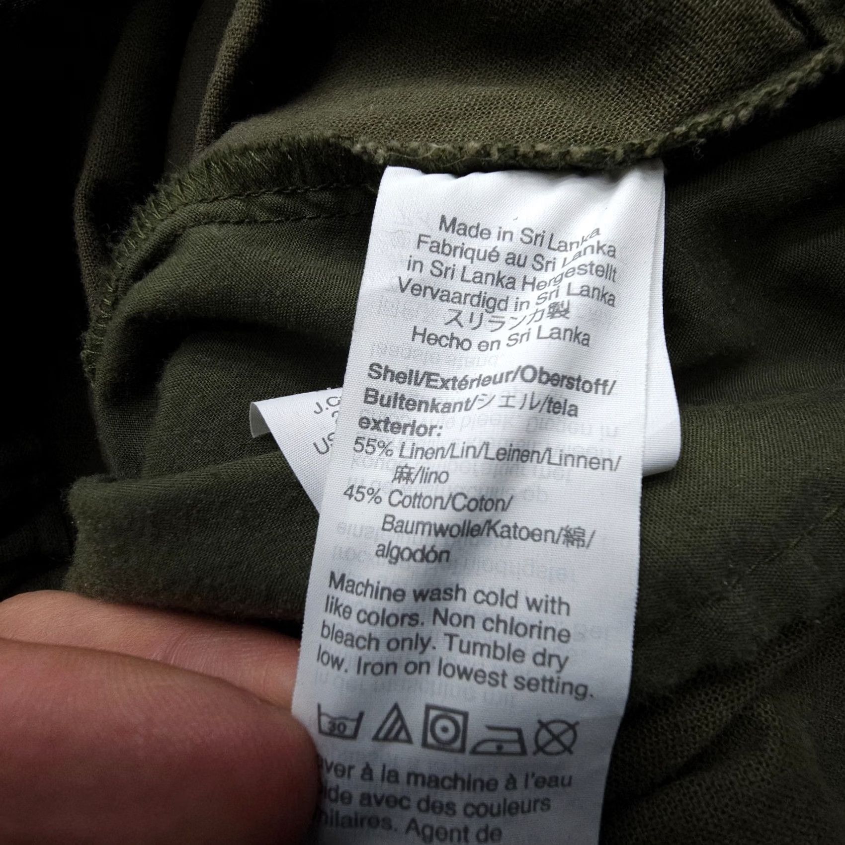 J.Crew J.CREW Linen Cotton Cropped Joggers Pants Womens 2 Green Pull On Casual 90s Theme USA Size 26" / US 2 / IT 38 - 4 Thumbnail