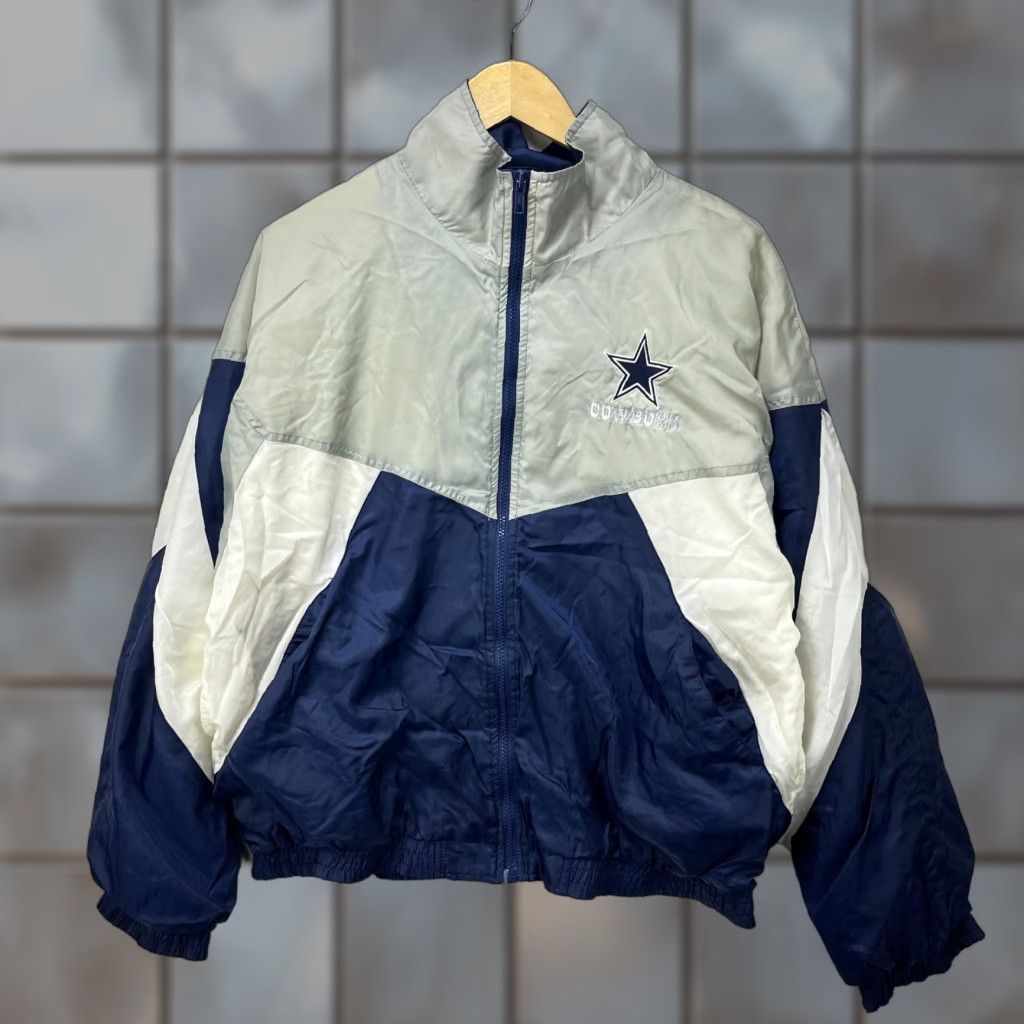 NFL VINTAGE Dallas Cowboys Windbreaker Jacket NFL Men L Blue 90s / Windbreaker / Jacket Size US L / EU 52-54 / 3 - 1 Thumbnail