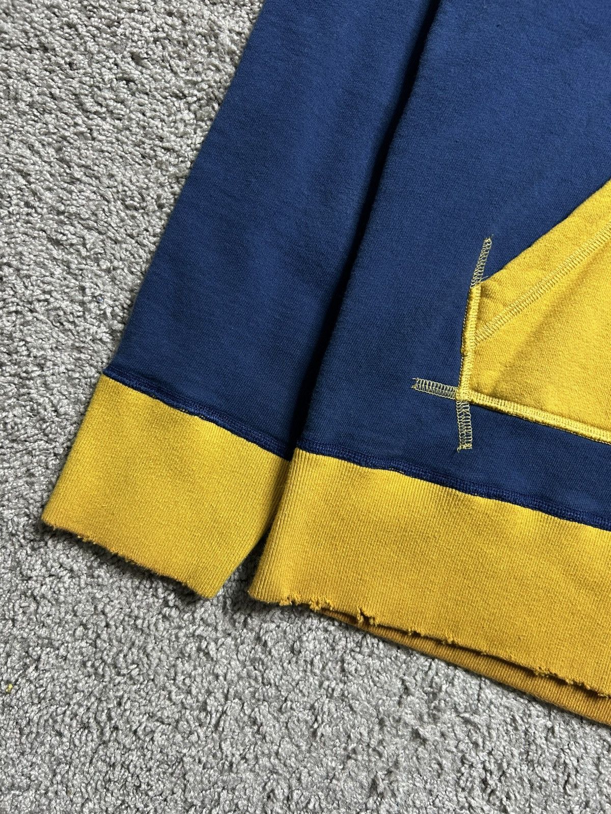 Samuel Zelig Samuel Zelig Sample Two Tone French Terry Hoodie Blue Yellow Size US L / EU 52-54 / 3 - 4 Thumbnail