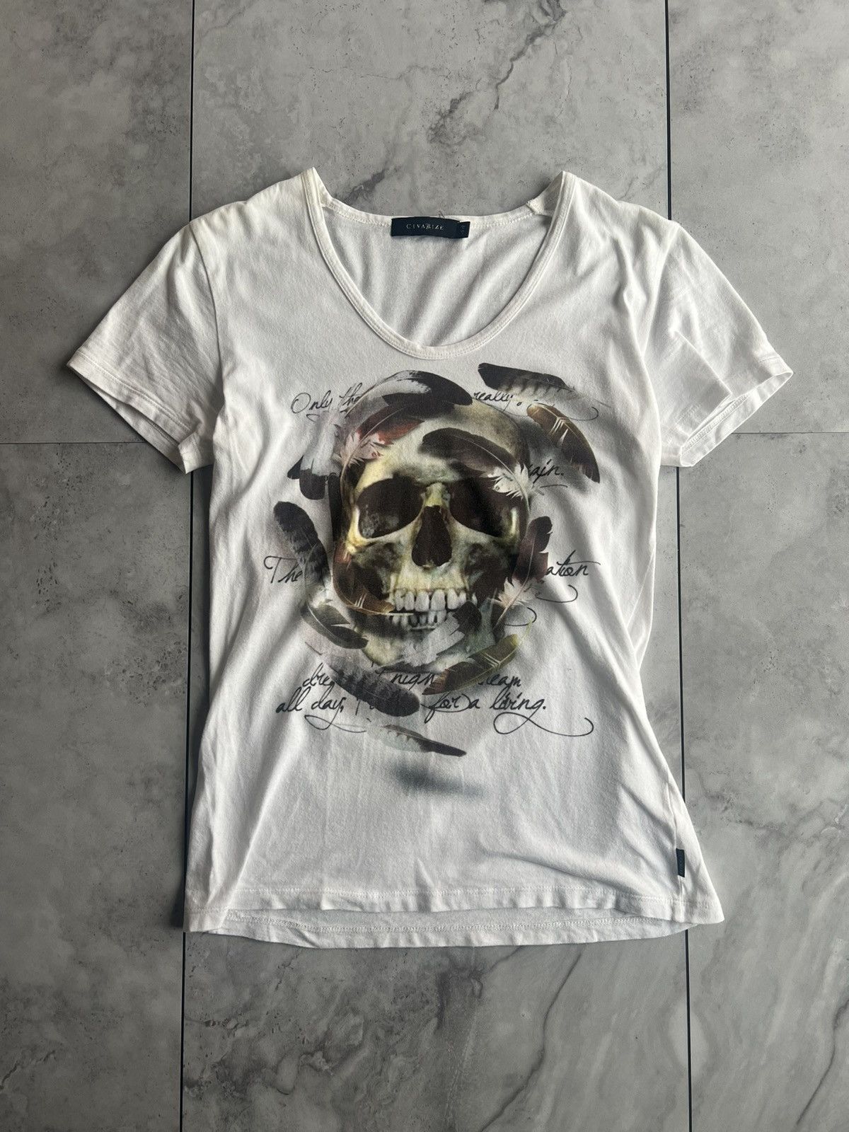 Civarize Skull Feather “Poem” Tee