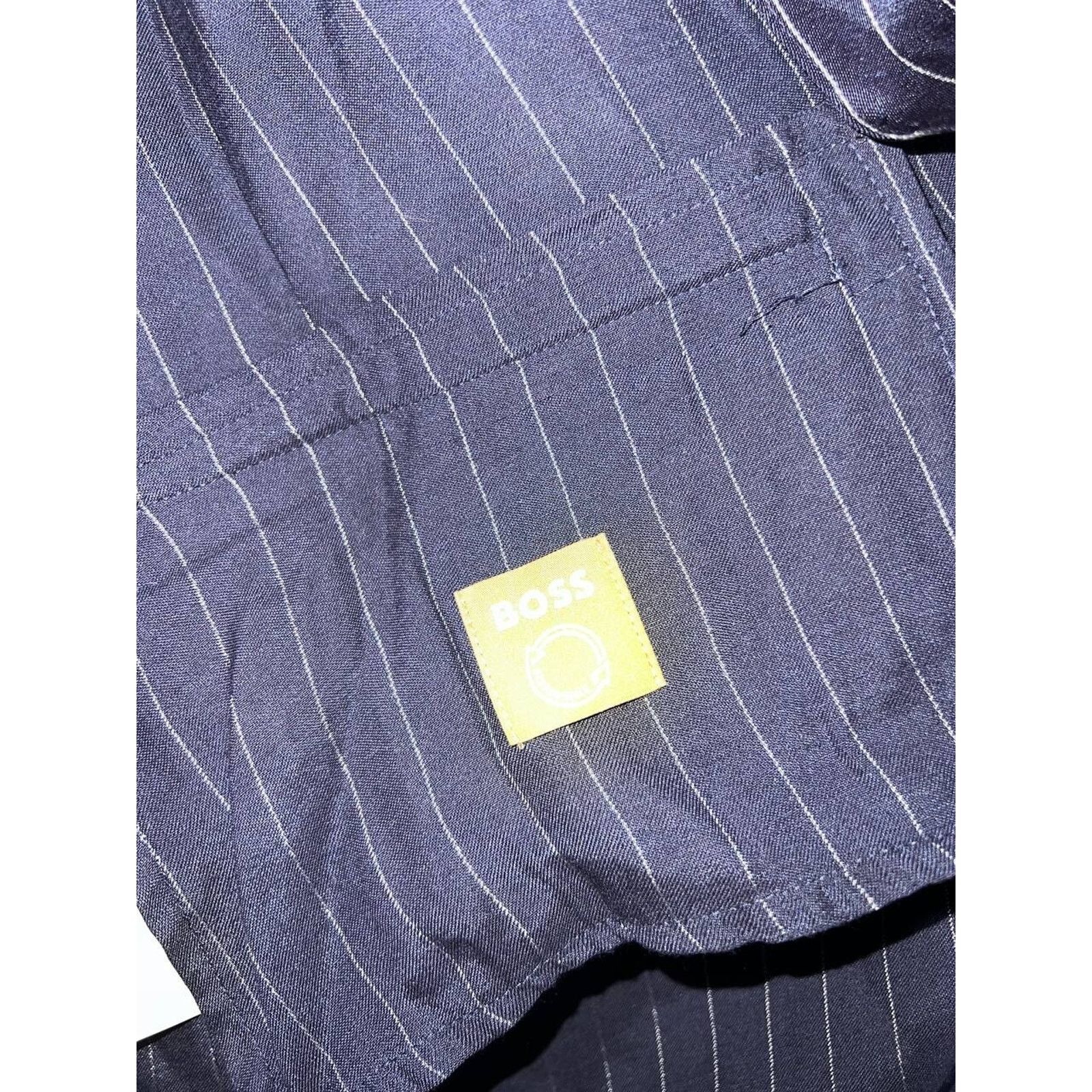 Hugo Boss Vintage HUGO BOSS women Blue Pinstripe Blazer XL 48 A000086 Size XL / US 12-14 / IT 48-50 - 8 Thumbnail
