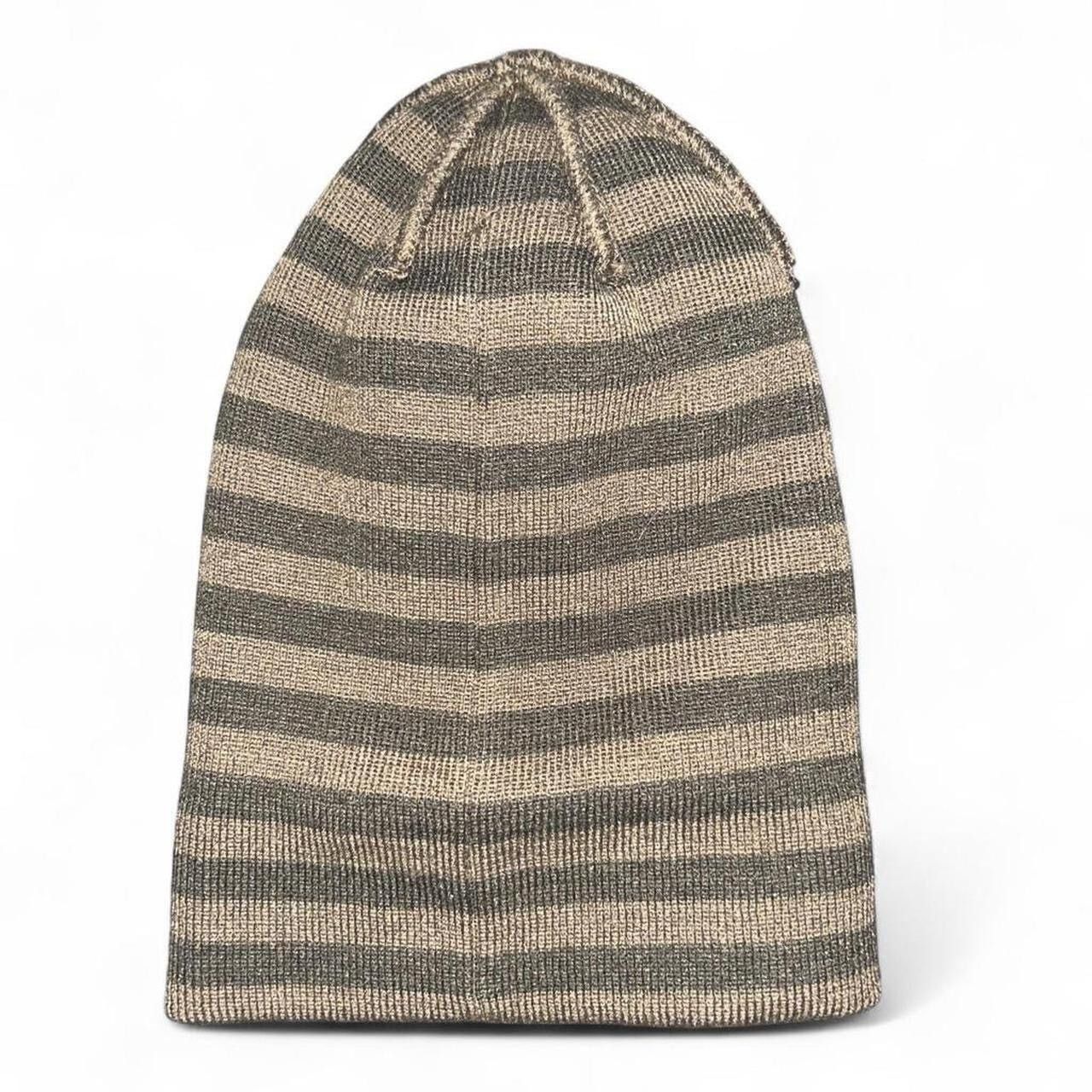 Stussy Y2K Stüssy Brown Striped Beanie Size ONE SIZE - 5 Thumbnail