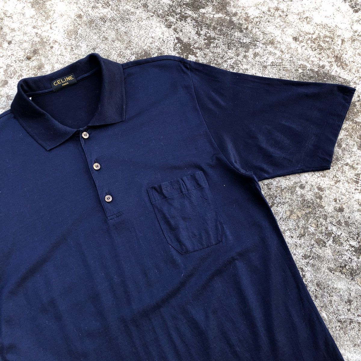 CELINE Paris Pocket Polo Shirt
