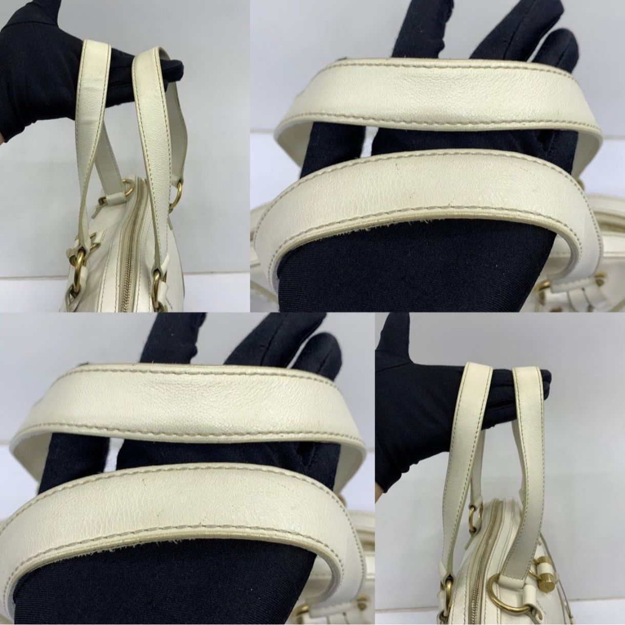 Yves Saint Laurent YSL rive gauche Muse Iconic Bag Large White Leather Size ONE SIZE - 9 Thumbnail