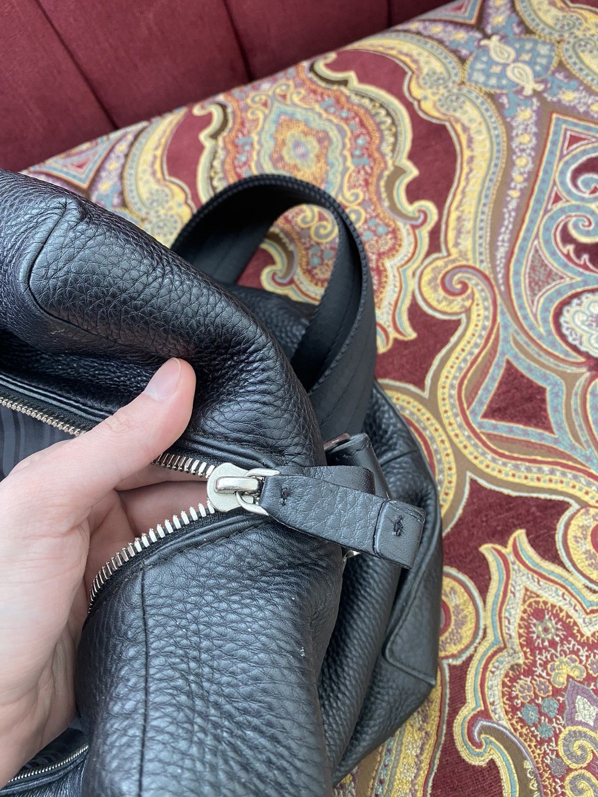 Paul Smith × Vintage Vintage Paul Smith Mainline Mens Black Cityweb Leather Bag Size ONE SIZE - 15 Thumbnail