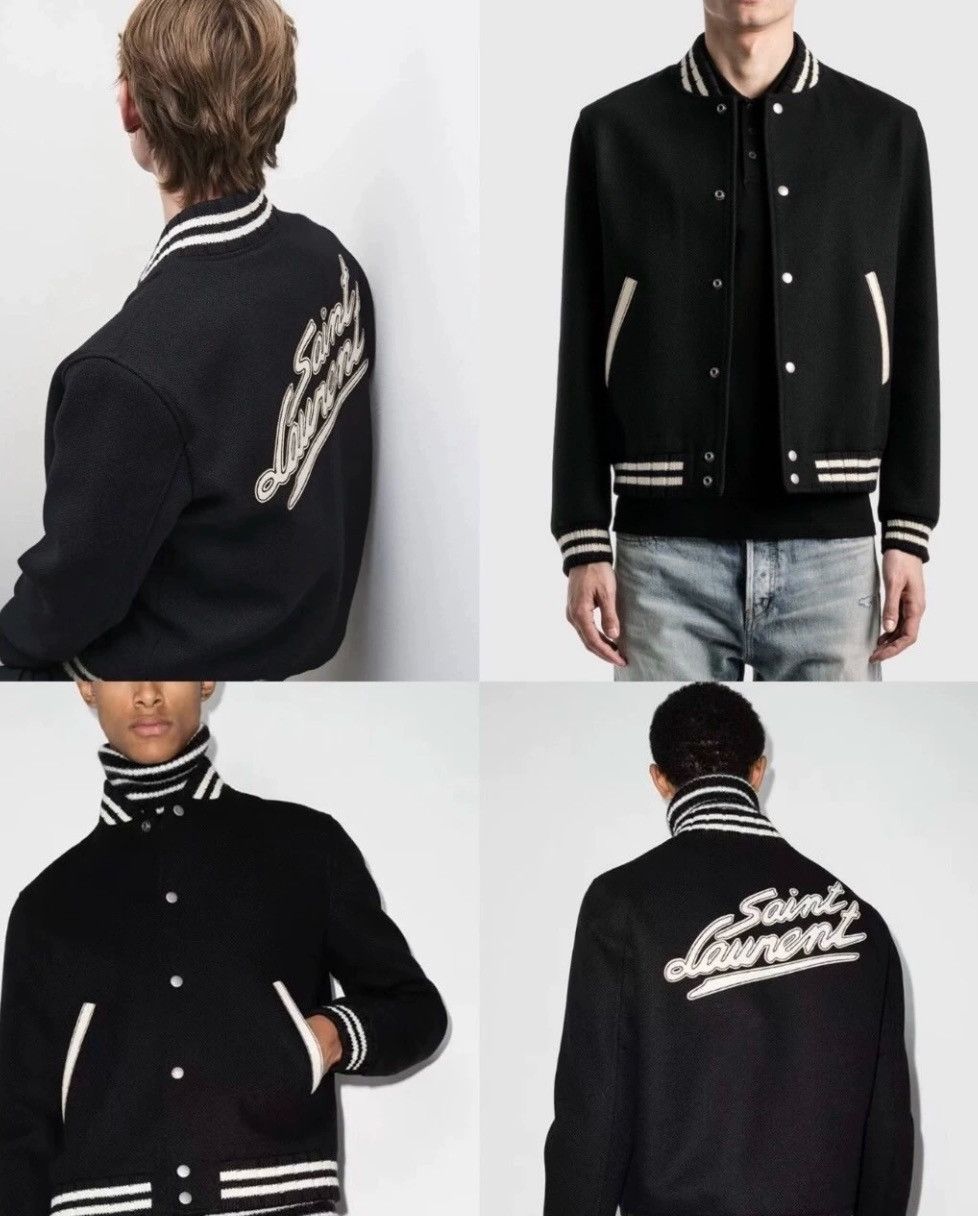 Saint Laurent Paris × Yves Saint Laurent Saint Laurent Classic Black Teddy Baseball Jac2412-Nextarrow Size US M / EU 48-50 / 2 - 5 Thumbnail