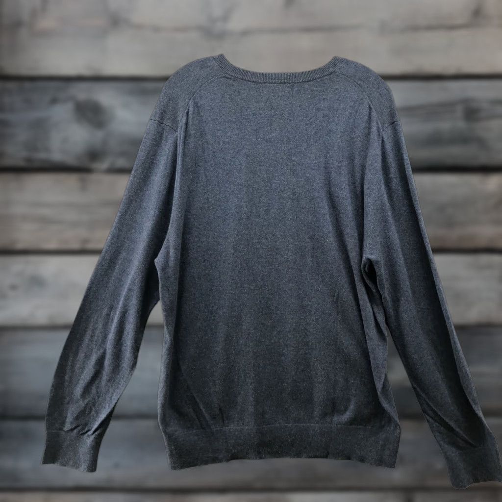 Banana Republic Banana Republic Luxe V-Neck Sweater Mens L Navy Blue Lightweight Cotton Blend Size US L / EU 52-54 / 3 - 1 Thumbnail