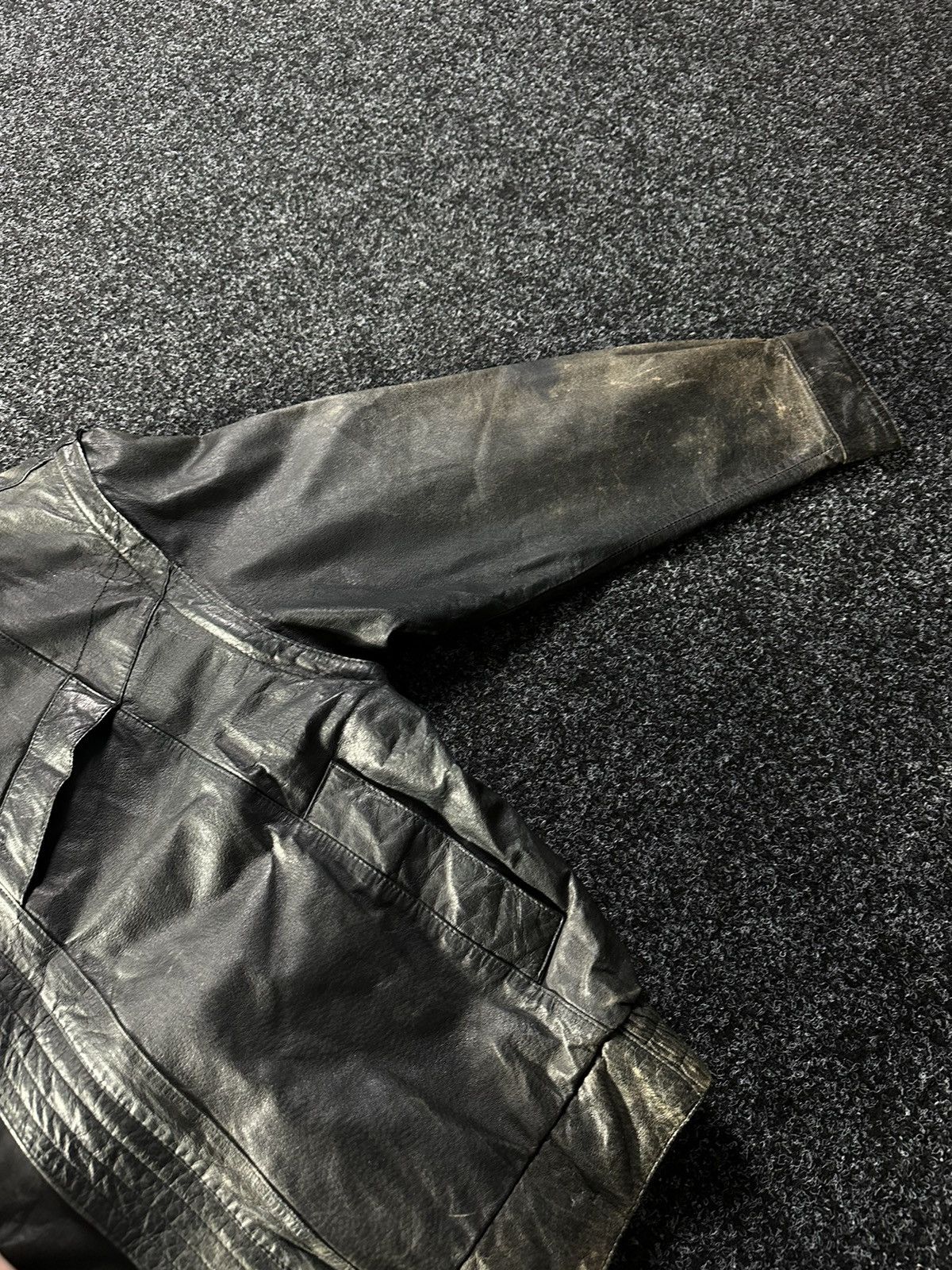 Vintage 🚨Vintage 90s Leather Biker Jacket-West Style Maison Margiela Size US M / EU 48-50 / 2 - 4 Thumbnail