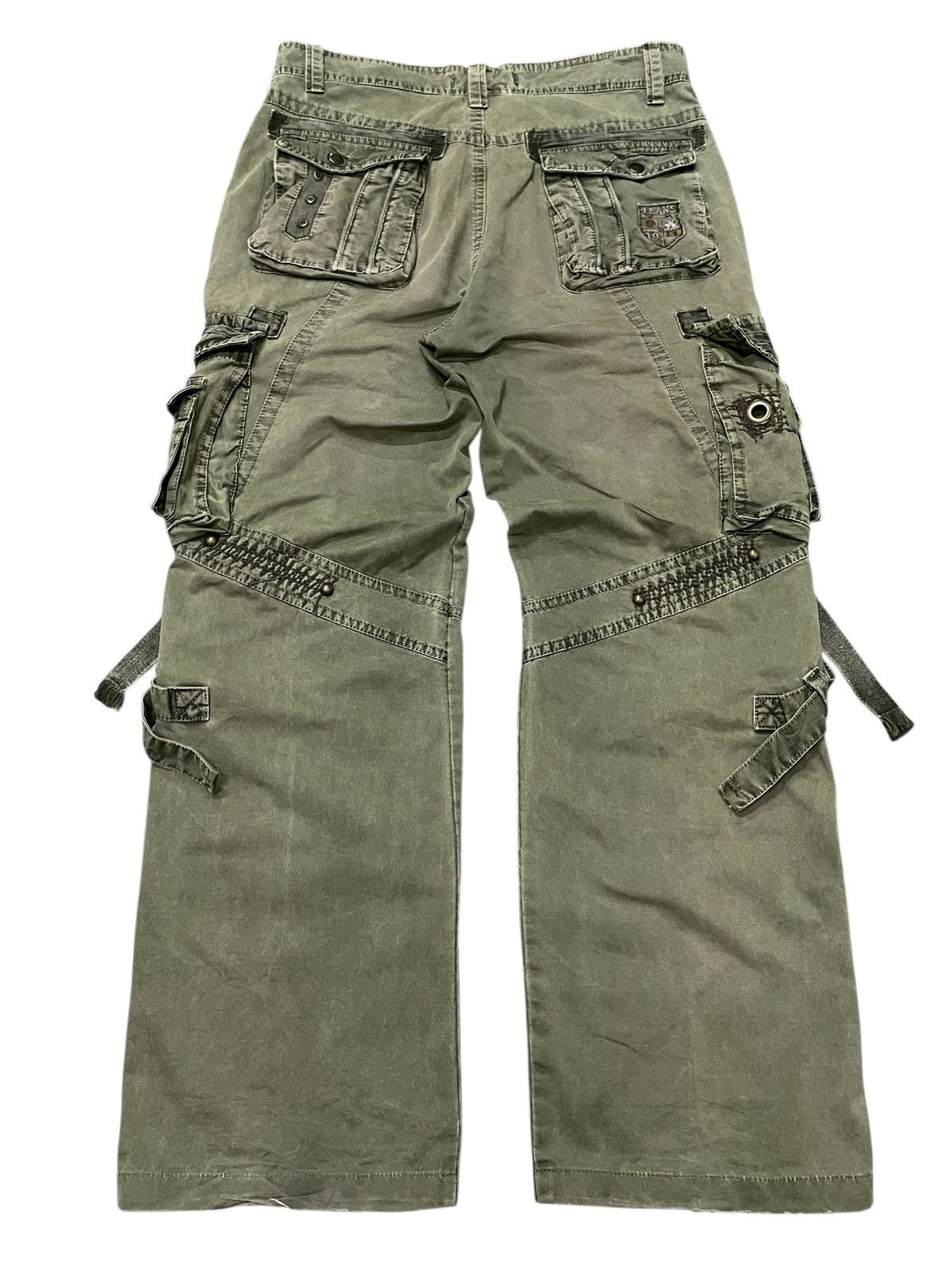 Le Grande Bleu (L.G.B.) × Tete Homme Bapai Japan Multi Pocket Bondage Baggy Cargo Pants Size US 34 / EU 50 - 2 Thumbnail