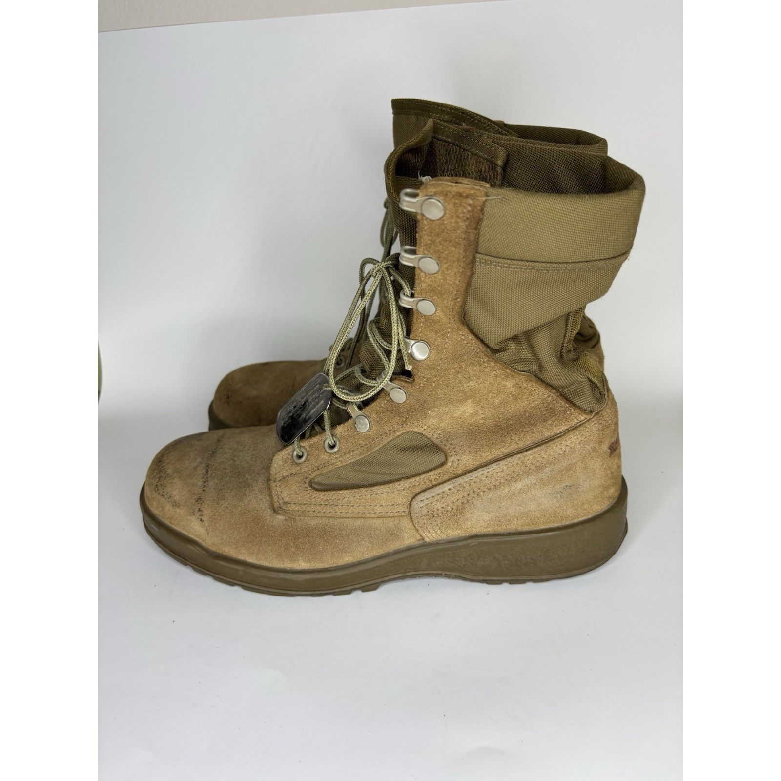 Belleville Belleville Boots Steel Toe Men Size 10R Green Brown Suede La Size US 10 / EU 43 - 9 Thumbnail
