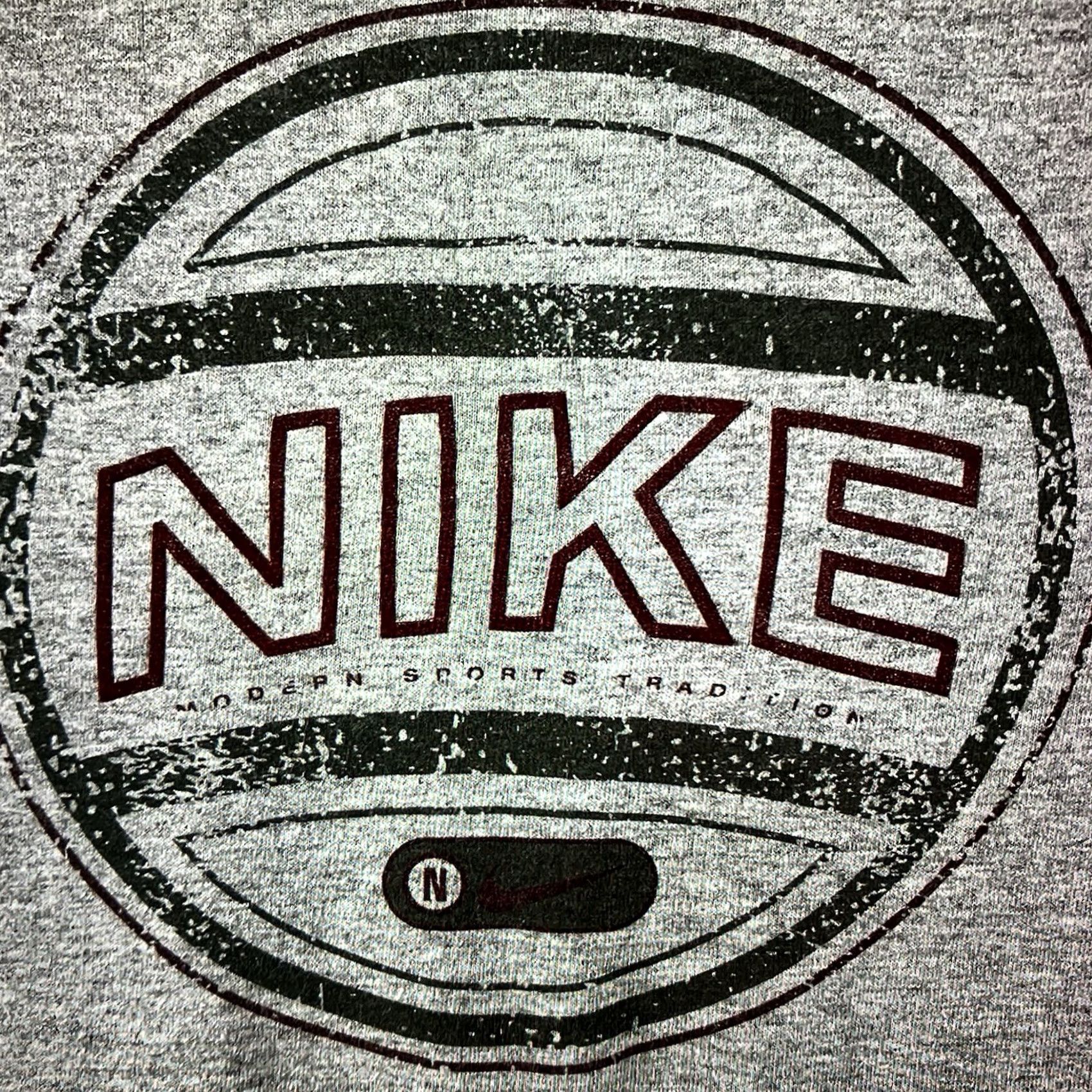 Nike VINTAGE Nike T Shirt Mens XL Oversized Gray 90s Logo Spell Out Center Washed Out Graphic Print Short Sleeve Crew Neck Nike Shirt Mens XL Gray 90s Logo Size US XL / EU 56 / 4 - 4 Thumbnail