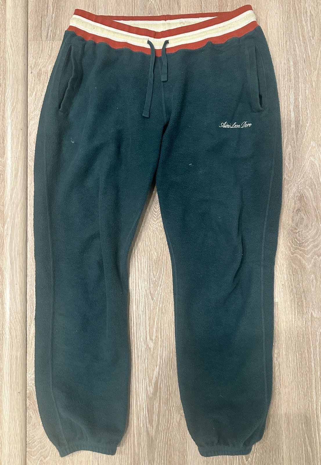 Aime cheapest Leon Dore Green Fleece Sweatpants XL