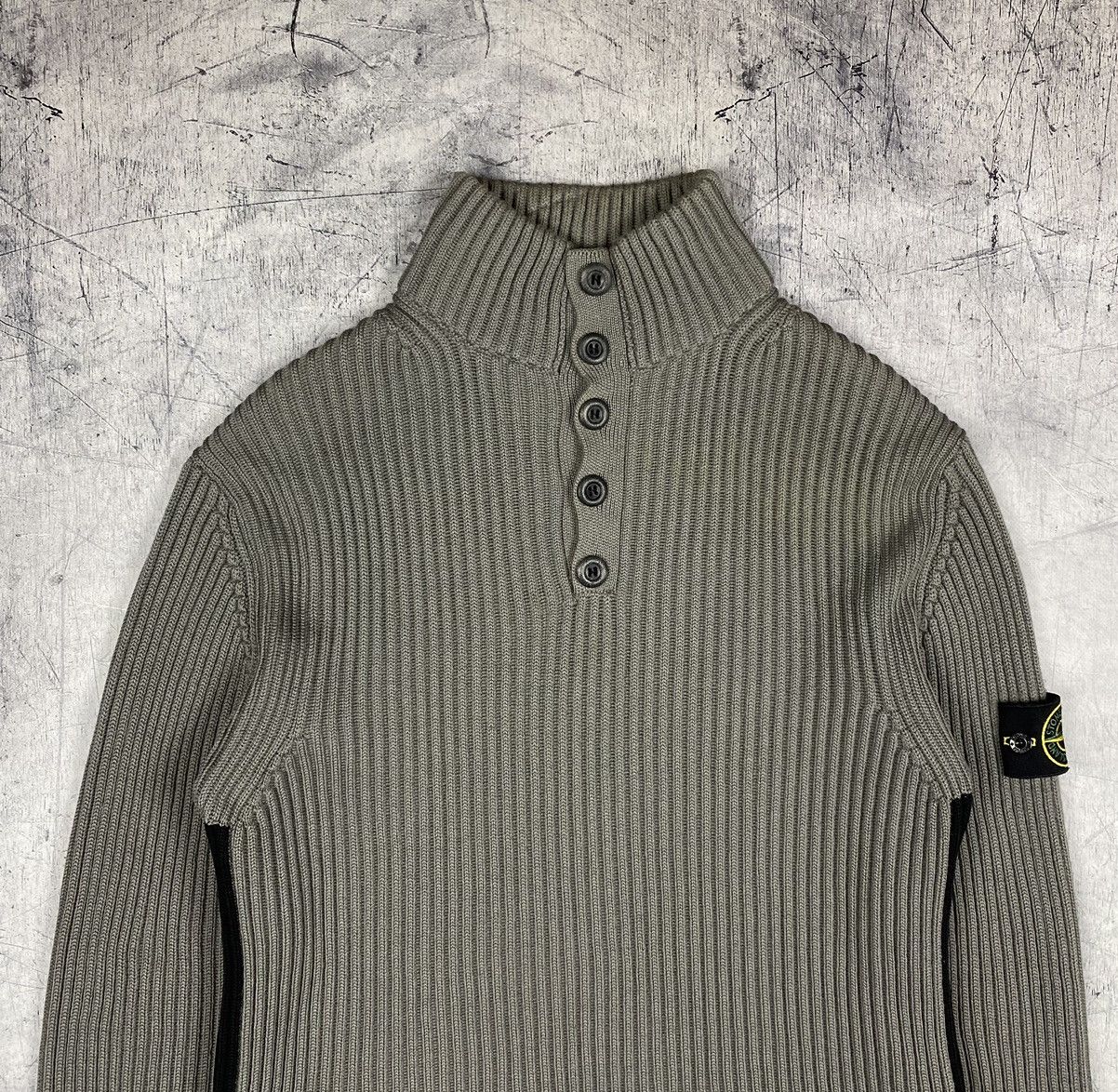 Massimo Osti Vintage 00s Stone Island Massimo Osti Wool Knitted Sweater Size US L / EU 52-54 / 3 - 5 Thumbnail
