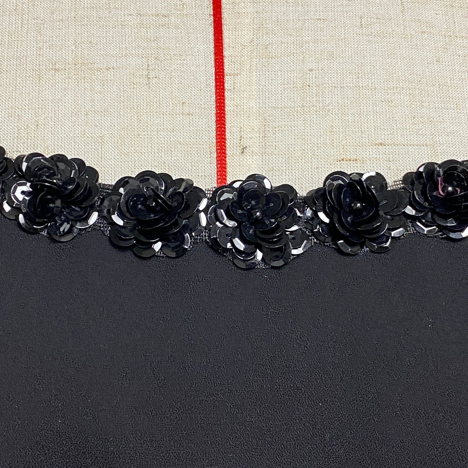 Other Vintage Up Beat Womens Size 7/8 Y2K Sequin Trim Black Dress Size M / US 6-8 / IT 42-44 - 6 Thumbnail