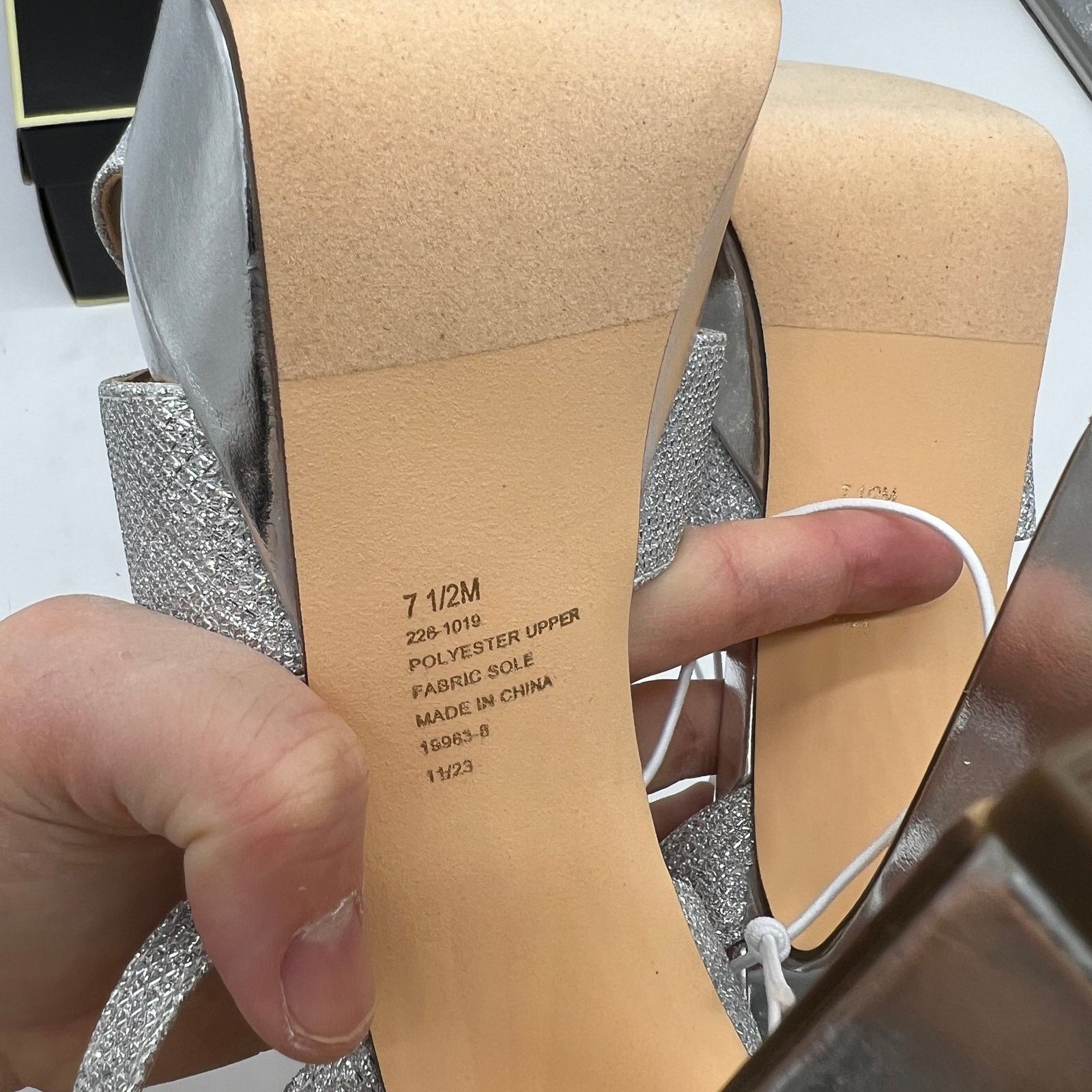 Other I. Miller Womens Samien Heeled Sandals Silver Size US 7.5 / IT 37.5 - 9 Thumbnail