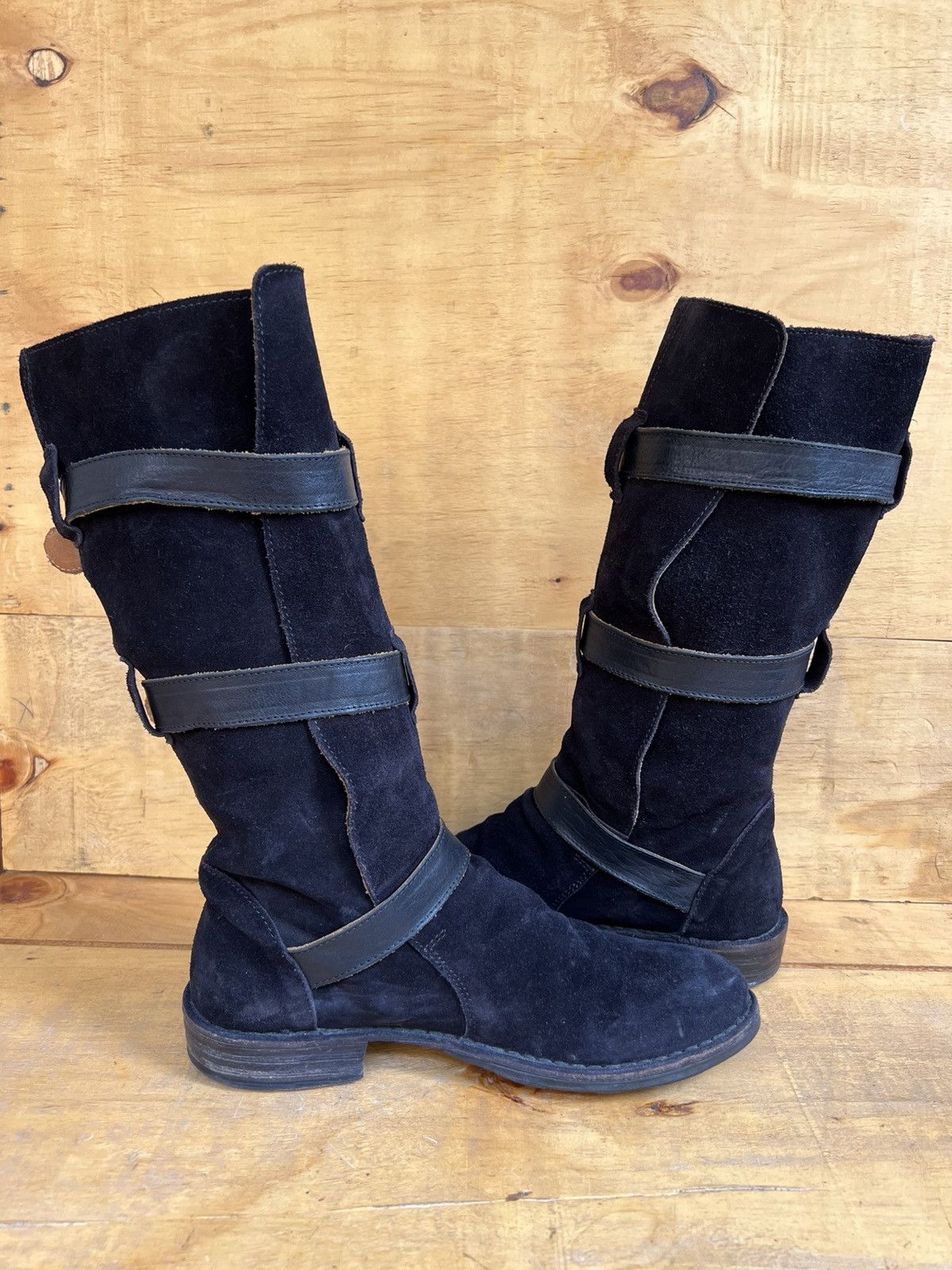 Fiorentini + Baker FIORENTINI+BAKER, Time-less 3 Buckle Black Suede Iconic Boot Size US 9 / IT 39 - 9 Thumbnail