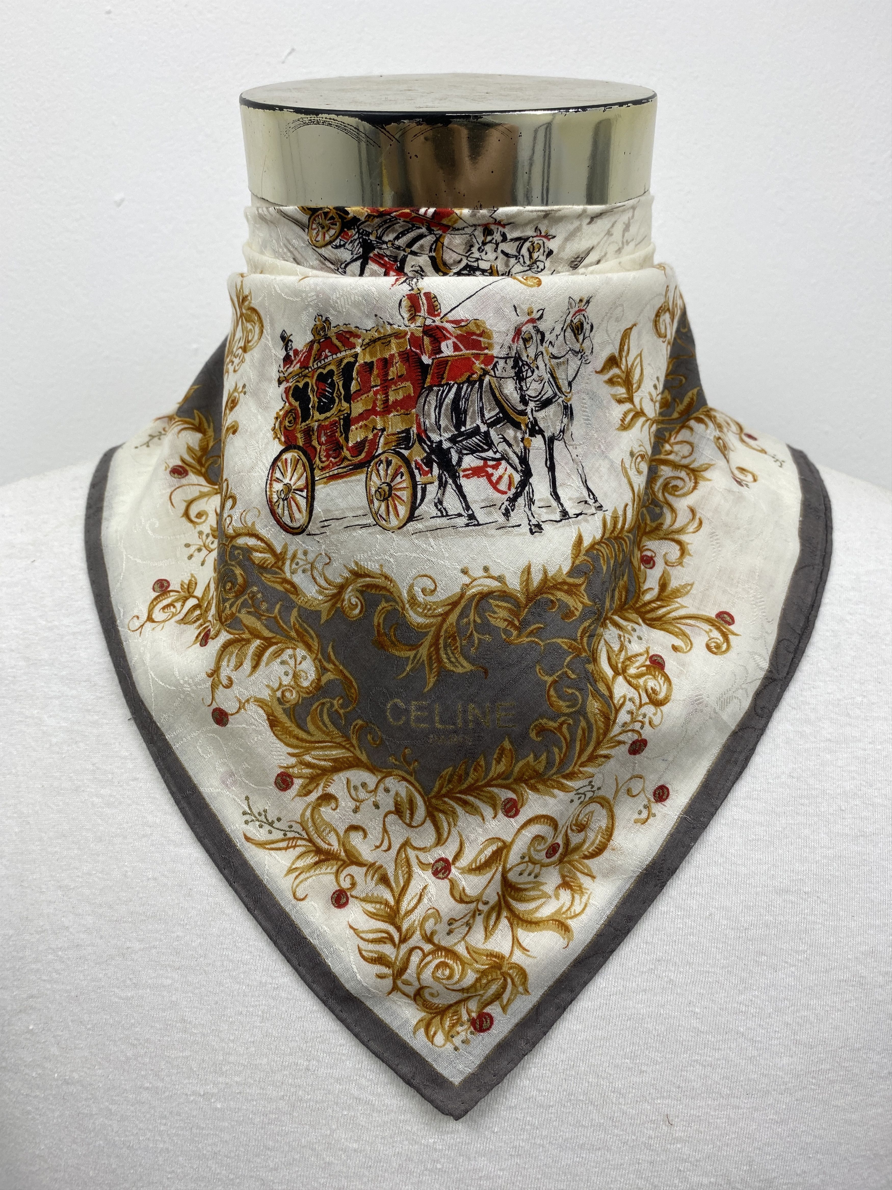 Celine × Vintage Celine Handkerchief / Bandana / Neckerchief HKC0331 Size ONE SIZE - 2 Thumbnail